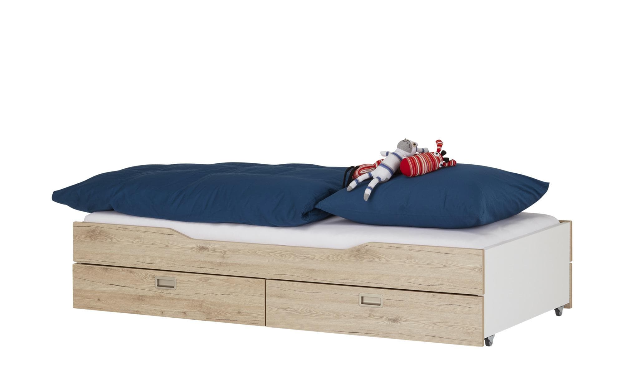 PAIDI Unterschiebebett Fionn Weiß mit Schubladen