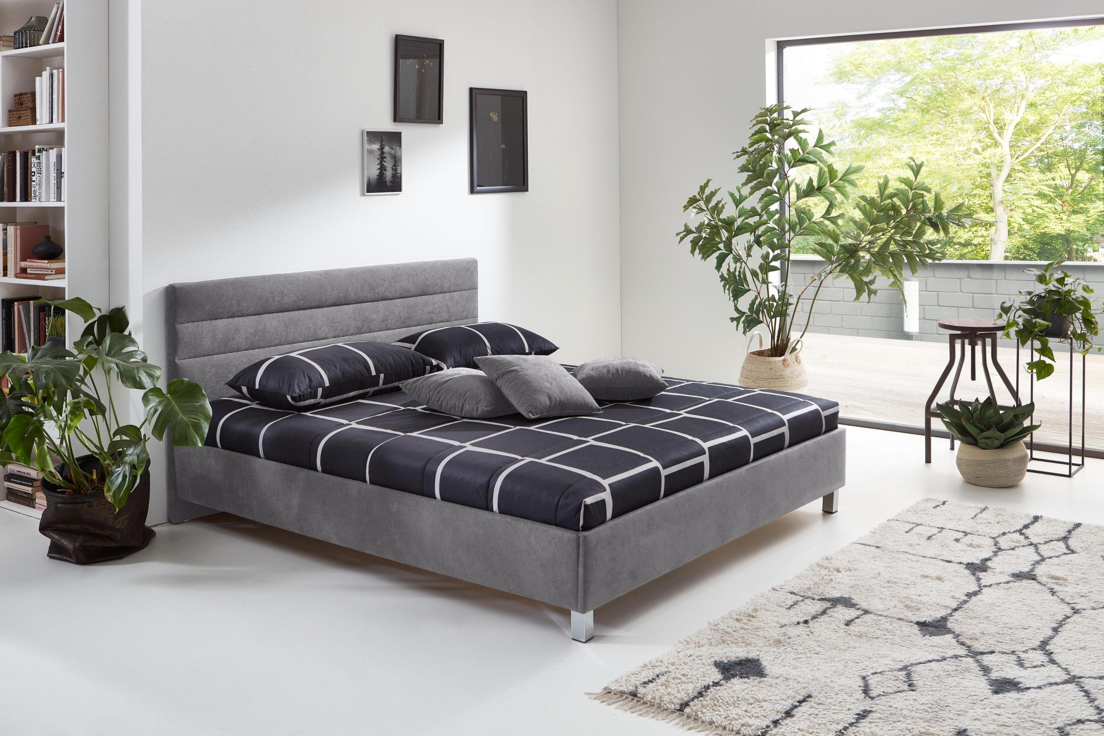 Westfalia Schlafkomfort Polsterbett - Gemütliches Design mit Bonnell-Federkernmatratze