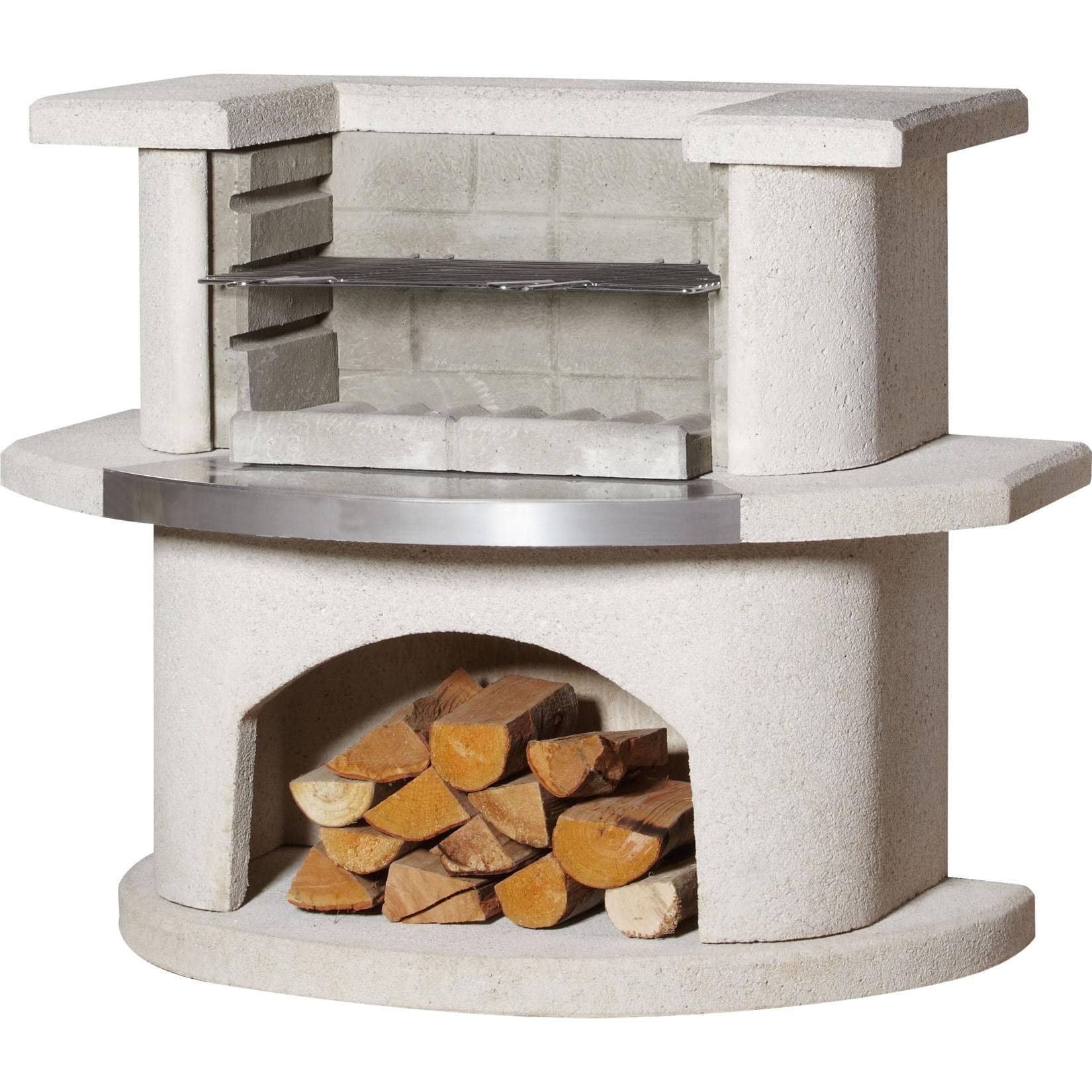 Buschbeck Grillbar Venedig Holzkohlegrill Weiß