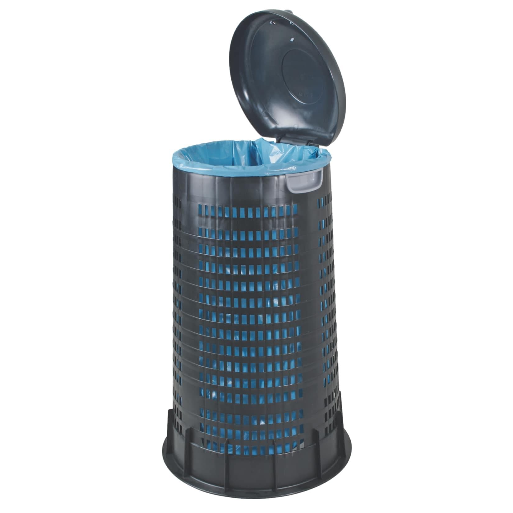 BRB Korb-Abfallsammler 120 Liter Schwarz