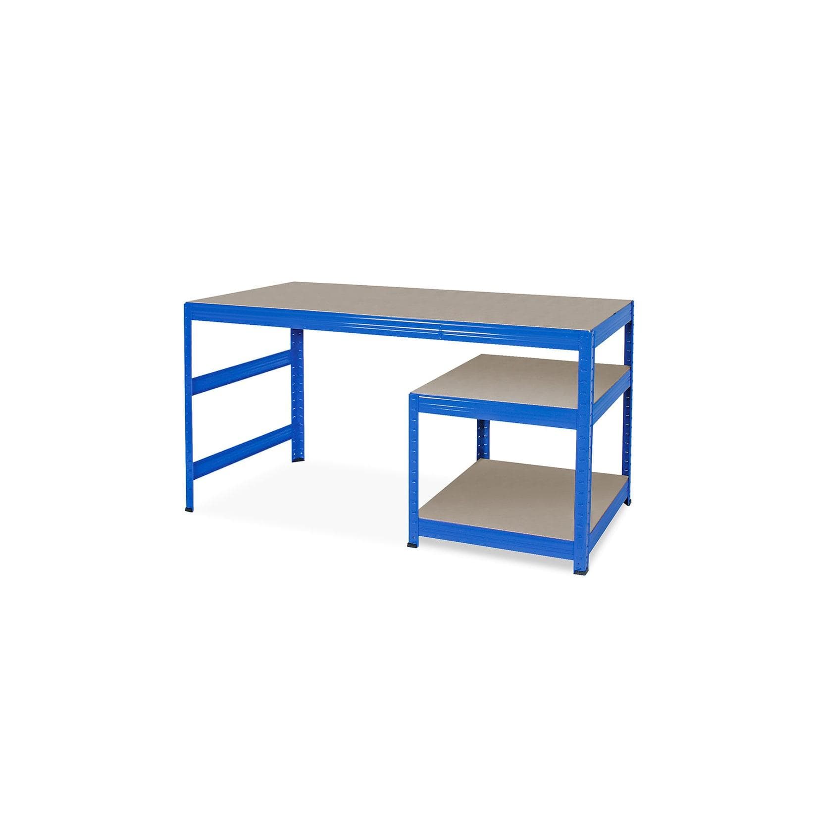 BRB Arbeitstisch mit Ablageboden Enzianblau