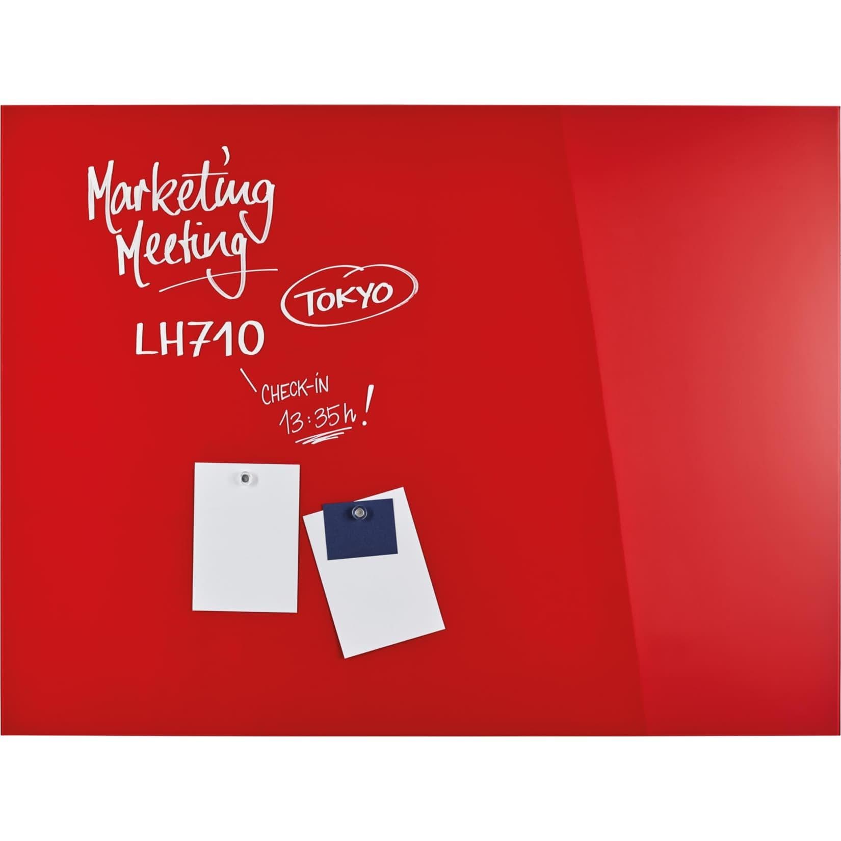 Magnetoplan Design Glasboard Magnetisch Intensiv-Rot 1200x900mm