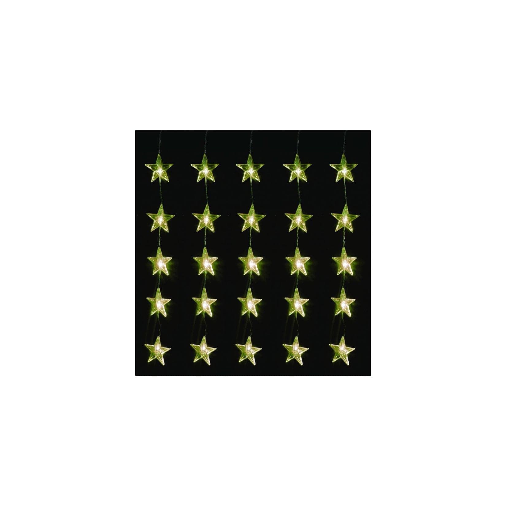 Lichterkette im Stil der 80er Jahre mit LED-Lichtern in Sternform