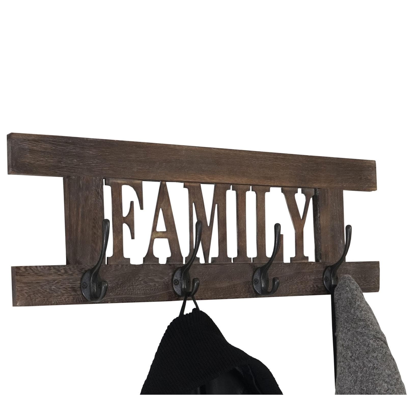 Shabby Garderobenpaneel mit individuellen Kleiderhakern