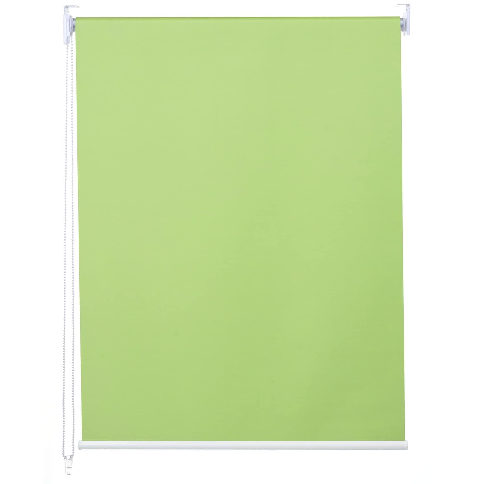 Rollo MCW-D52 Seitenzugrollo Jalousie Sonnenschutz Verdunkelung Blickdicht 110x160cm Hellgrün