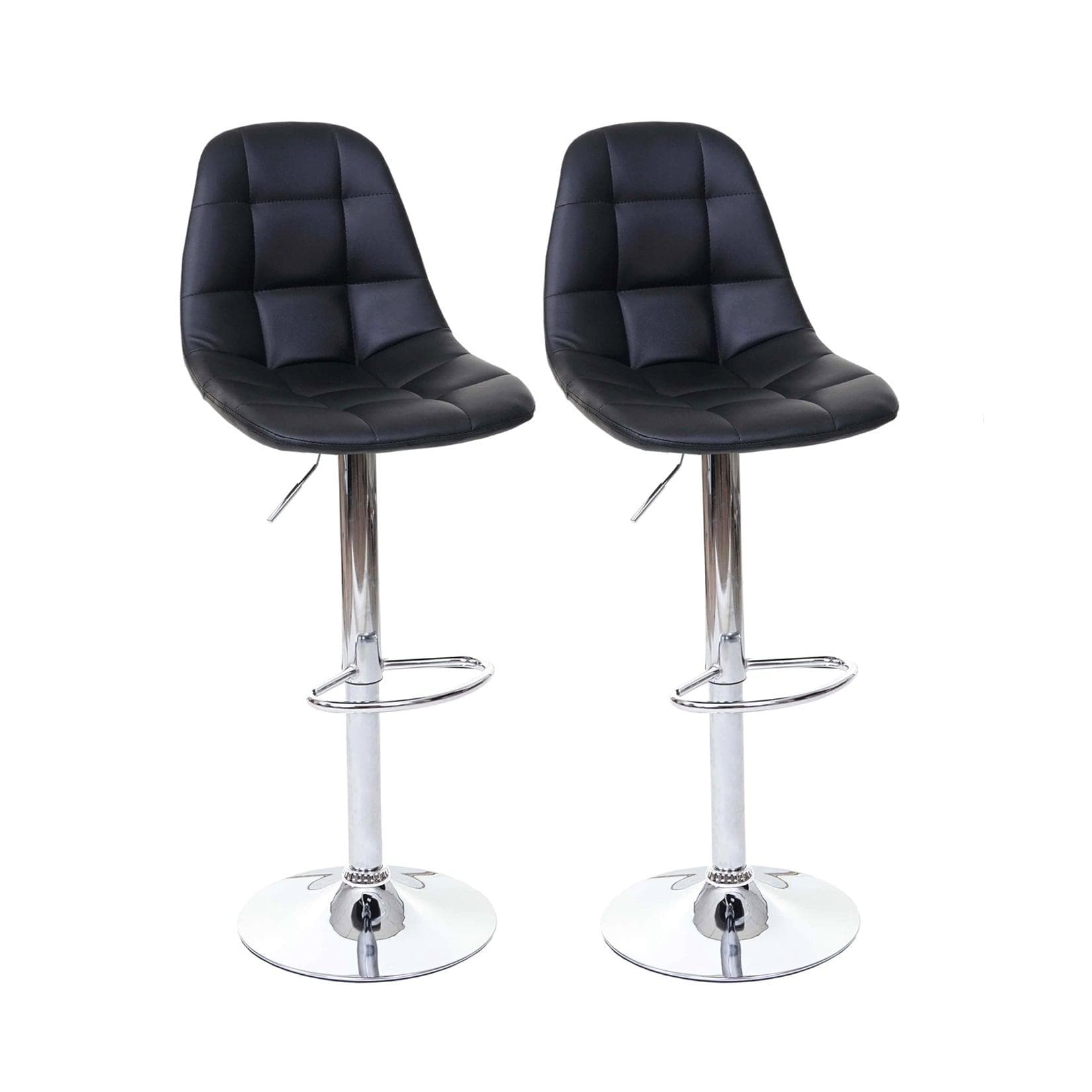 Stufenlos höhenverstellbarer Polsterhocker (Set 2er), drehbar 360°