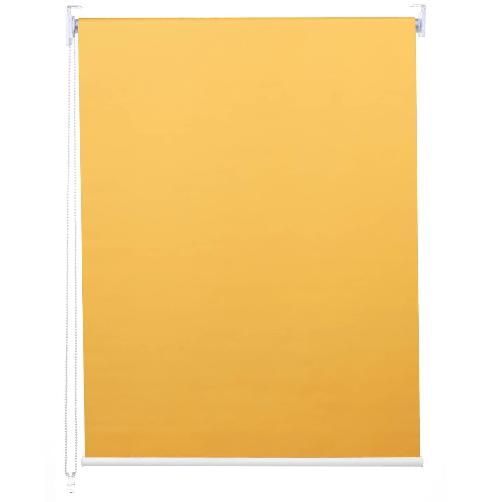 Rollo MCW-D52 Seitenzugrollo Jalousie Sonnenschutz Verdunkelung Blickdicht Gelb
