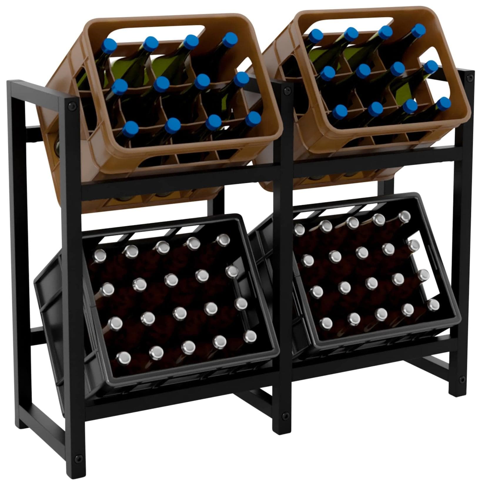 Stabiles Getränkekisten-Regal zum Stapeln