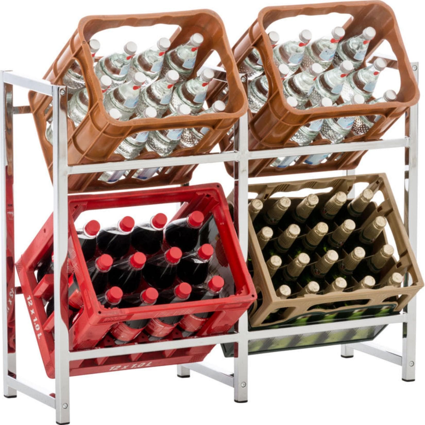 Platzsparender & Robuster Getränkekisten-Ständer