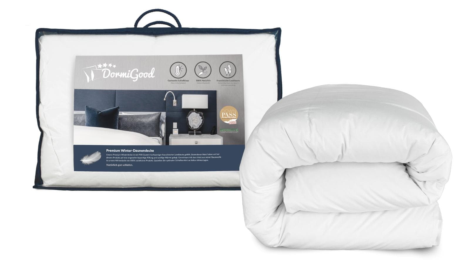 DormiGood® Premium Daunendecke 220 x 240 cm Winterdecke