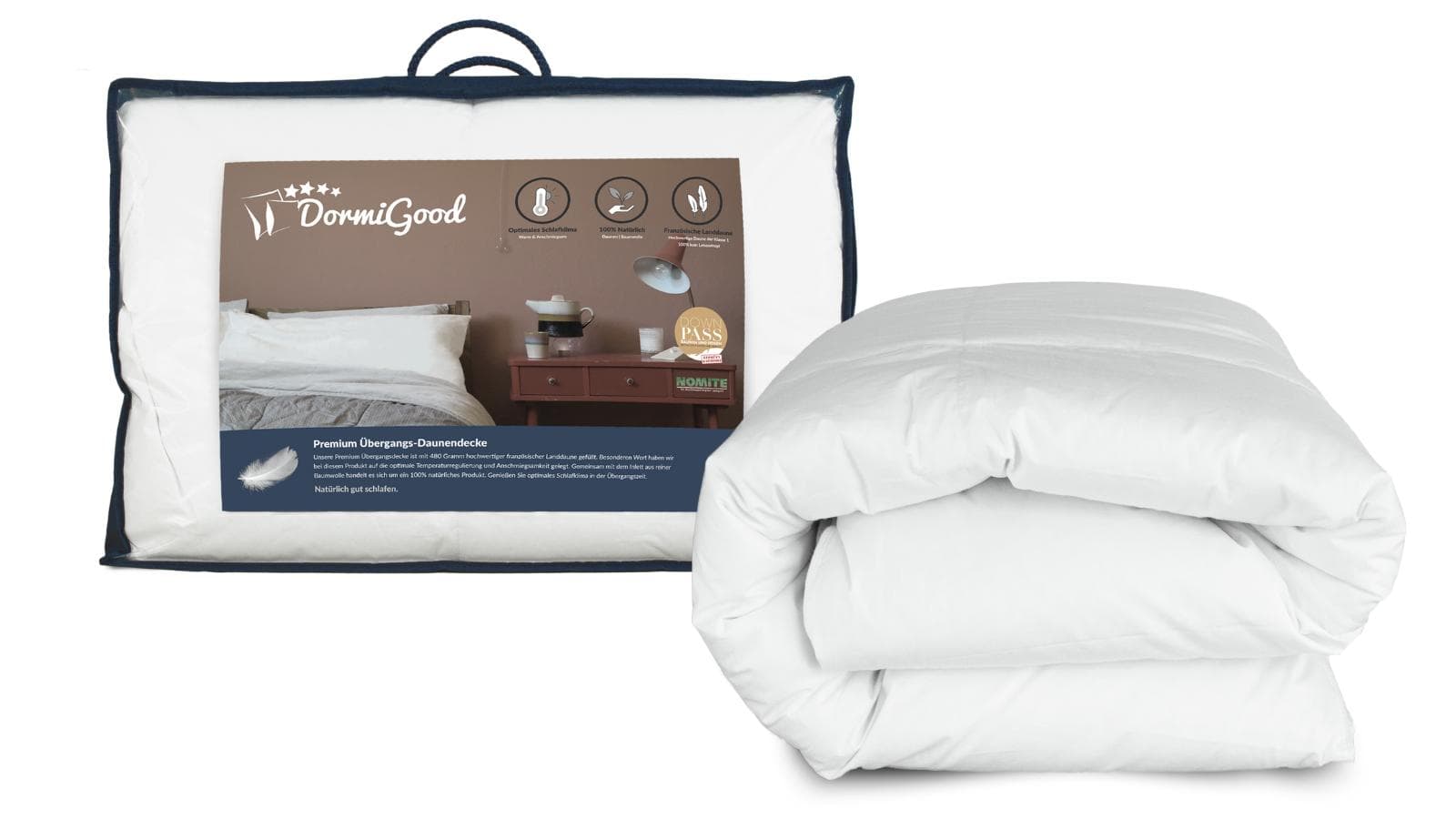 DormiGood® Premium Daunendecke Übergangsdecke