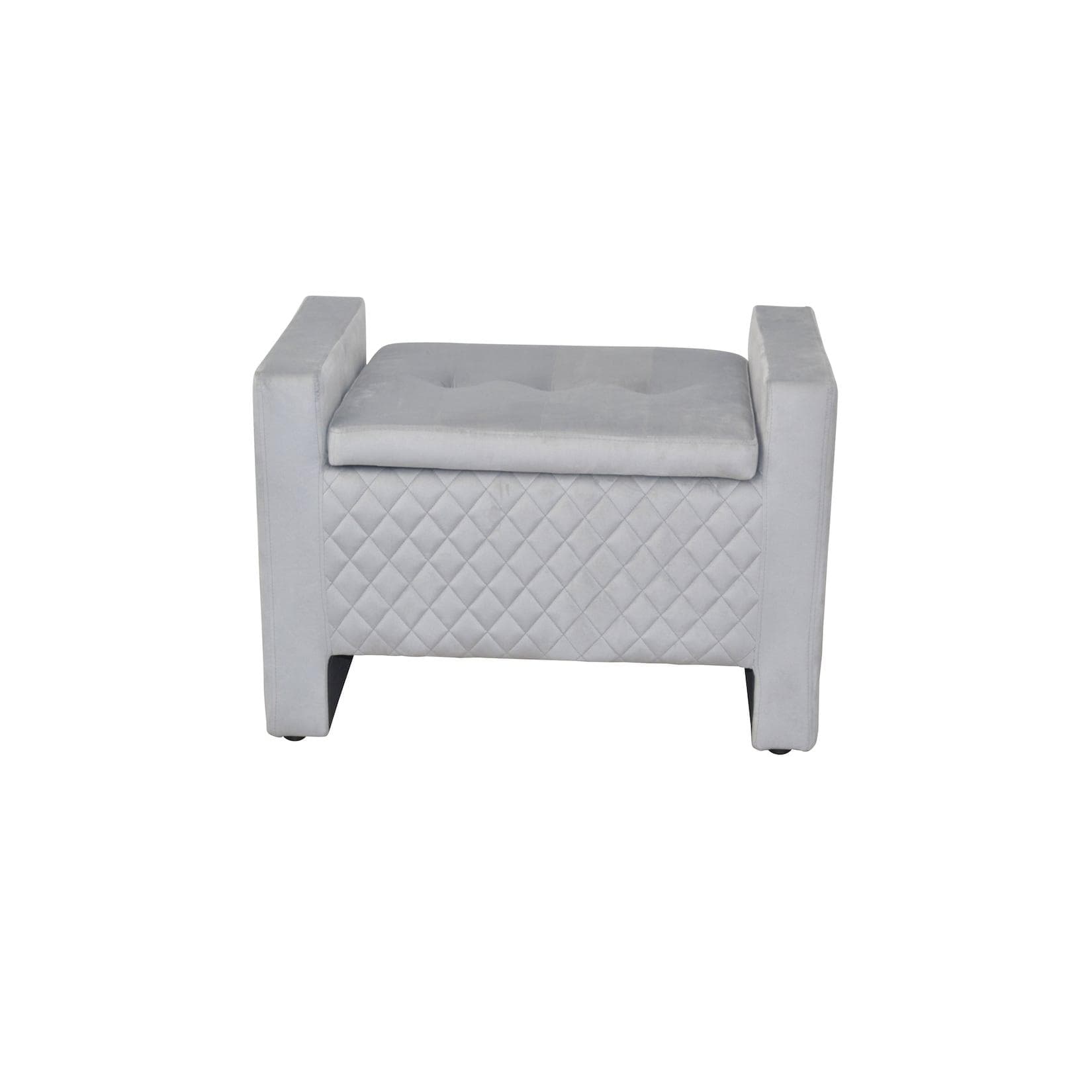 INOSIGN Sitztruhe Retro-Look Samtstoff Stauraum