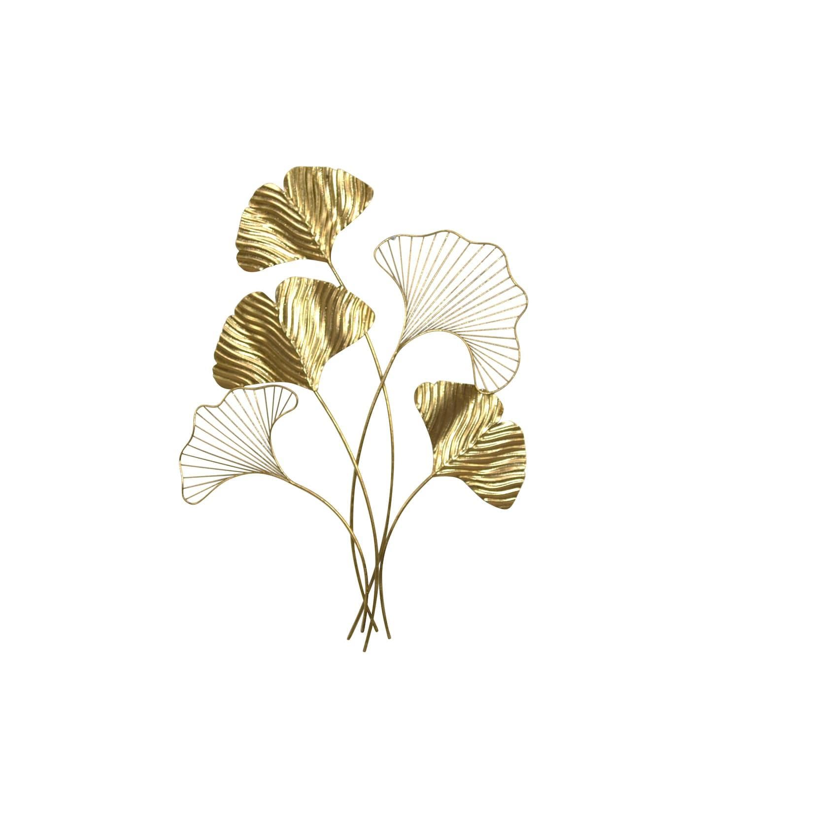 möbel direkt online Wanddekoration Ginkgo Antik Gold Metall