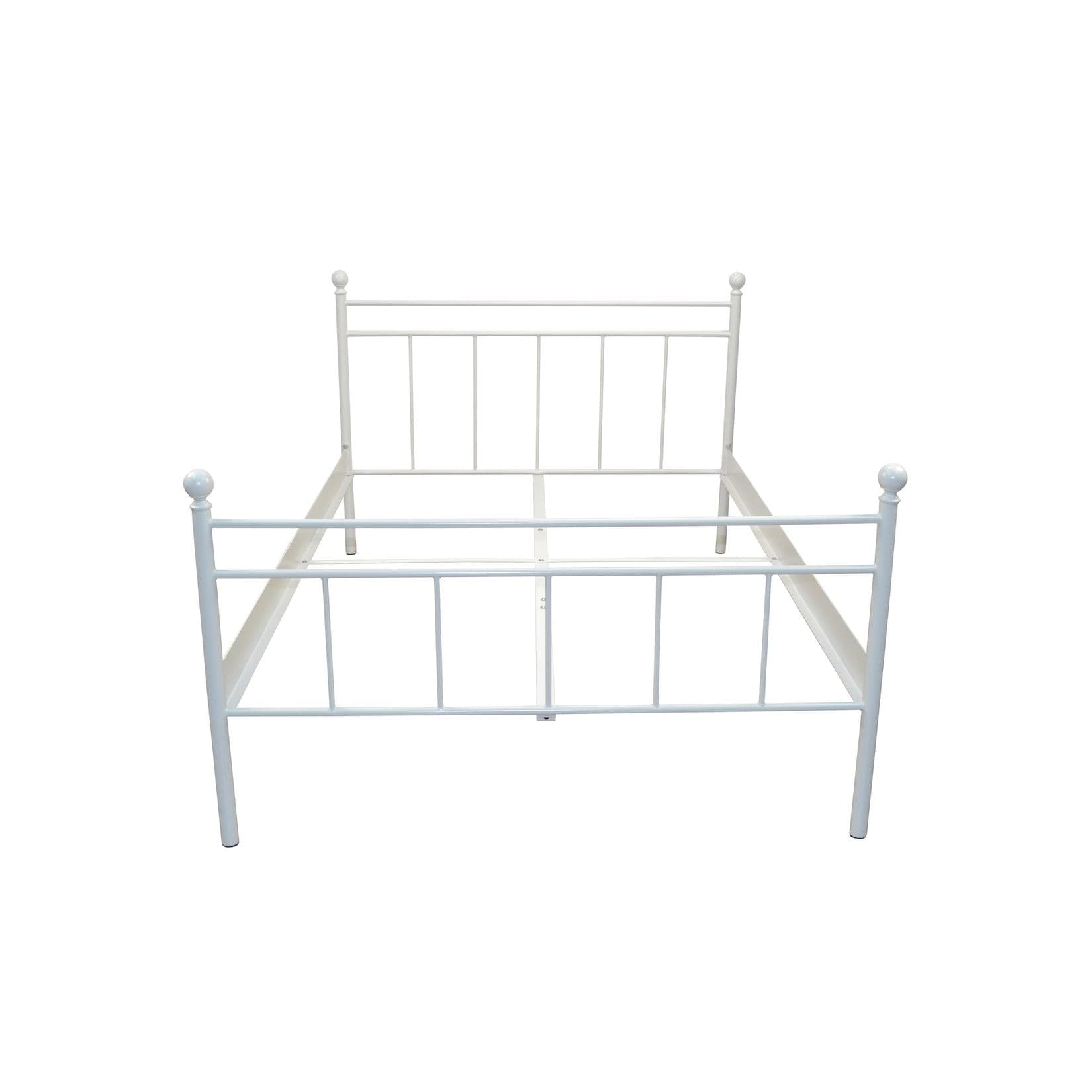 Weißes Metallbett in drei Größen