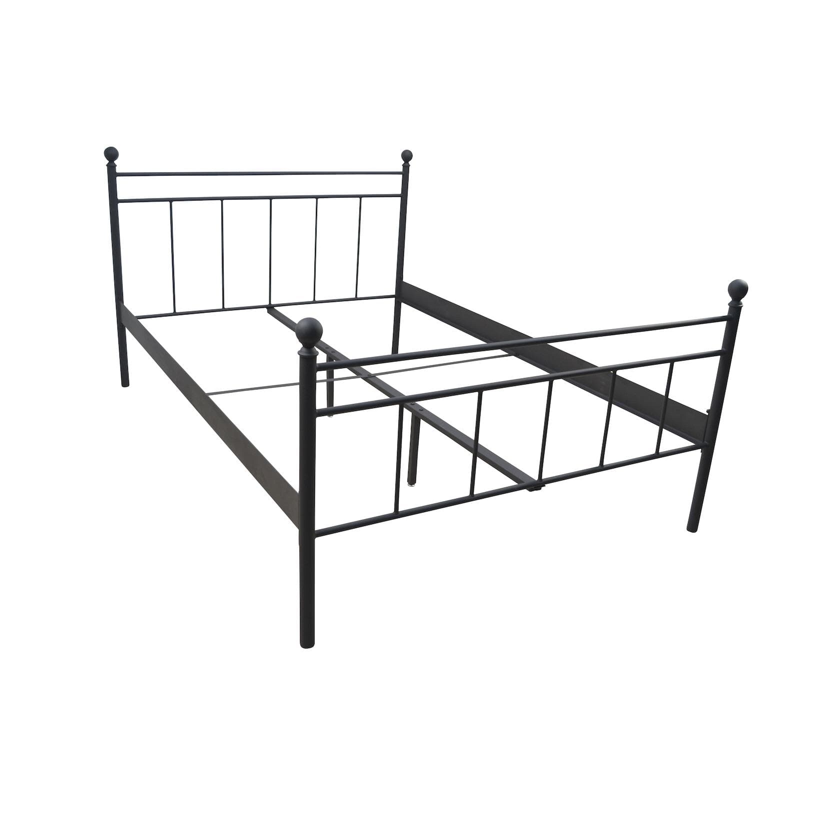 Schwarzes Metallbett - modernes Design in 3 Breiten