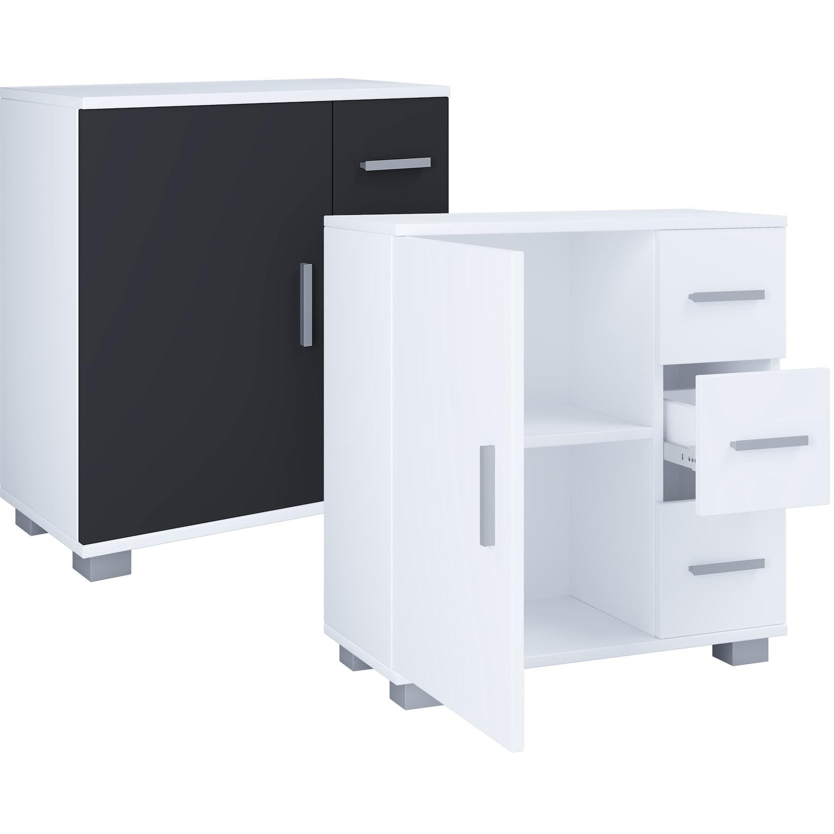 Holzbadschrank mit Schublade