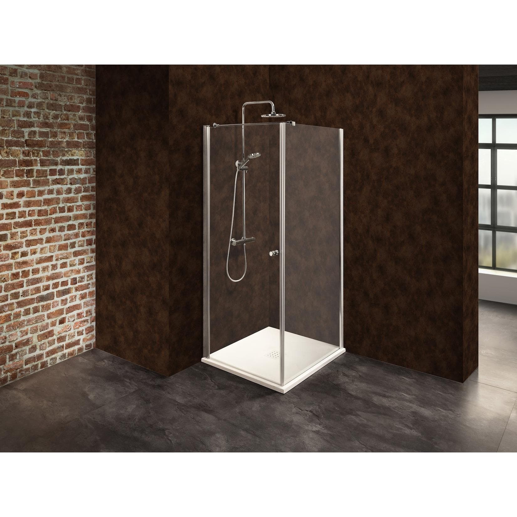 Duschkabine Dusbad Vital 2 Drehtür links + Duschwand rechts