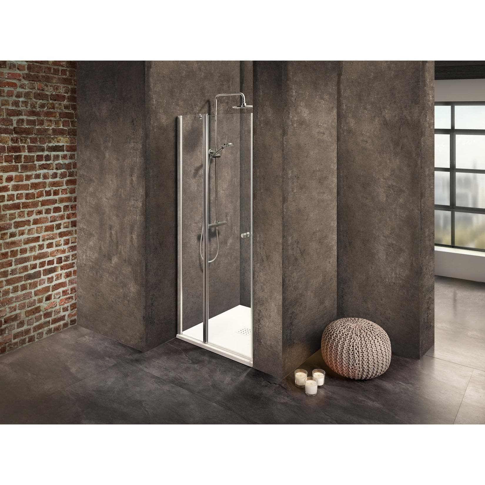 Duschkabine Dusbad Vital 2 Pendeltür für Nischendusche links 1125mm