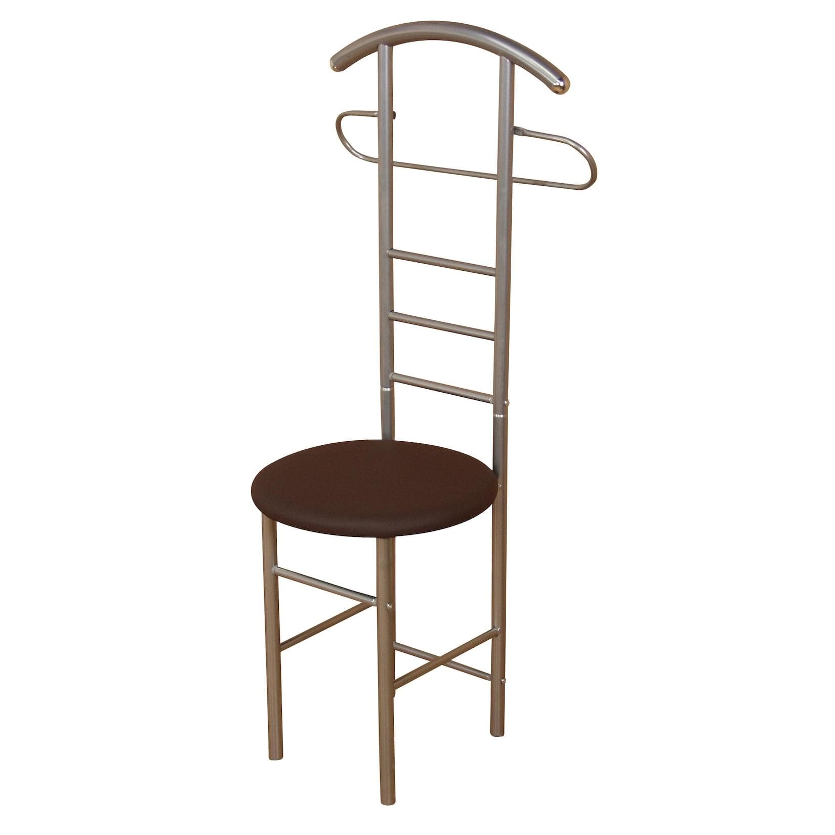 möbel direkt online Herrendiener Gustav Alufarben mit Sitzfläche