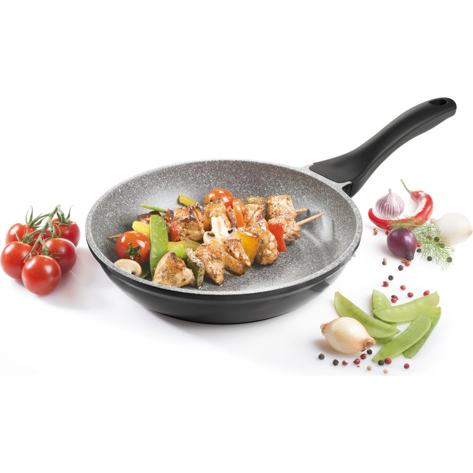 Aluguss-Pfanne Serie Barcelona 24 cm Schwarz Greblon C2+ Antihaft