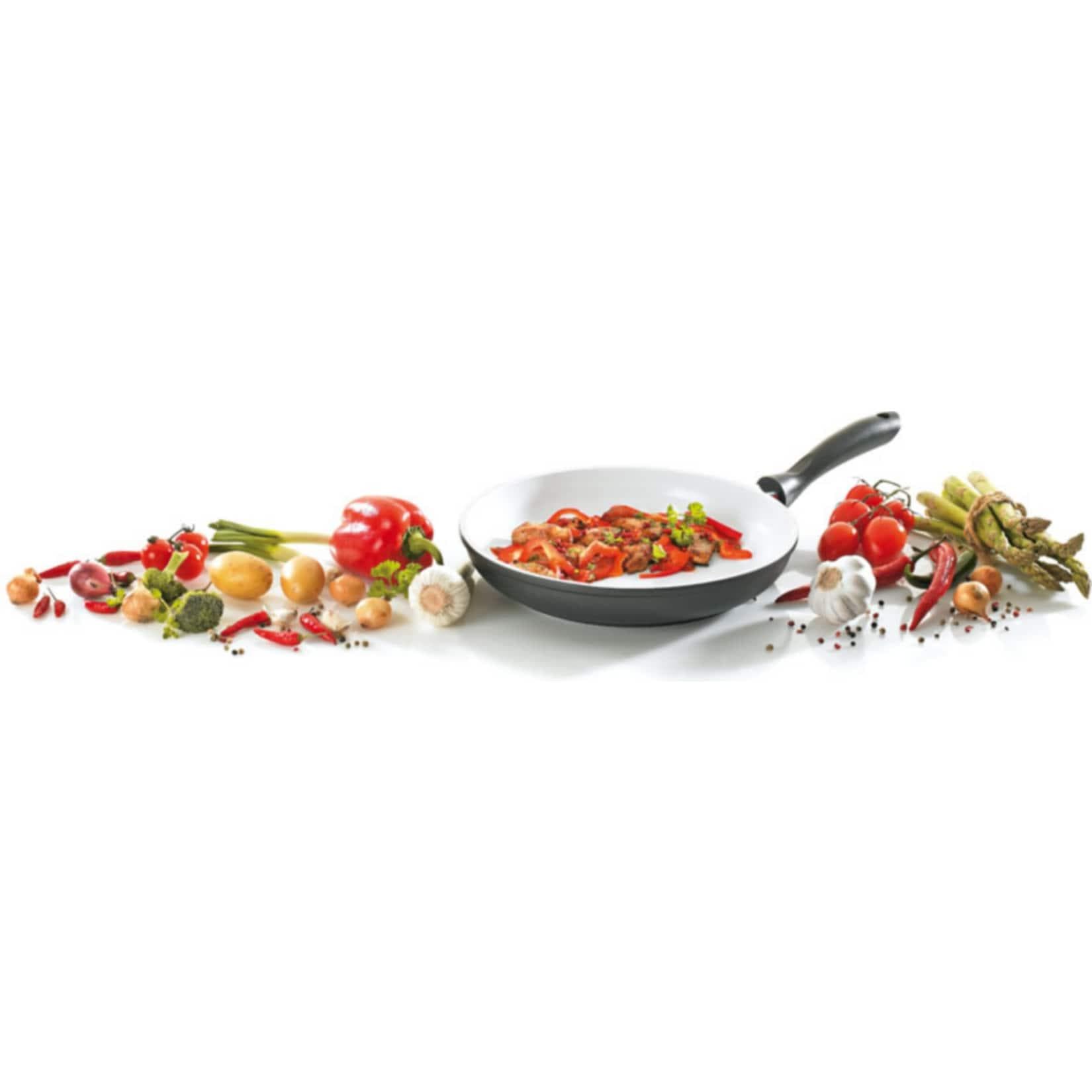 SONSTIGE Pfanne flach 24 cm Oslo Weiß Keramik-Beschichtung