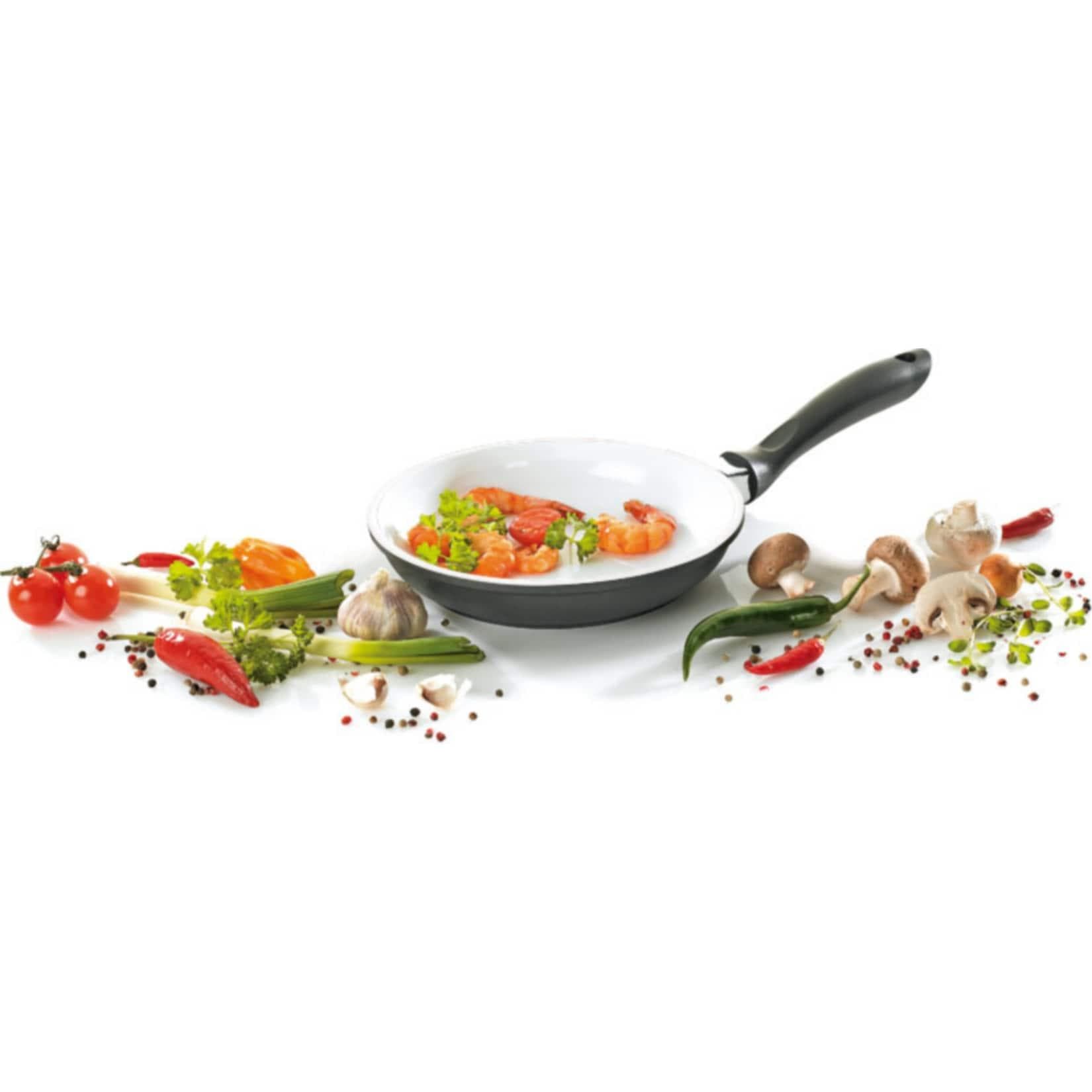 SONSTIGE Pfanne flach 20 cm Oslo Weiß Keramik-Beschichtung