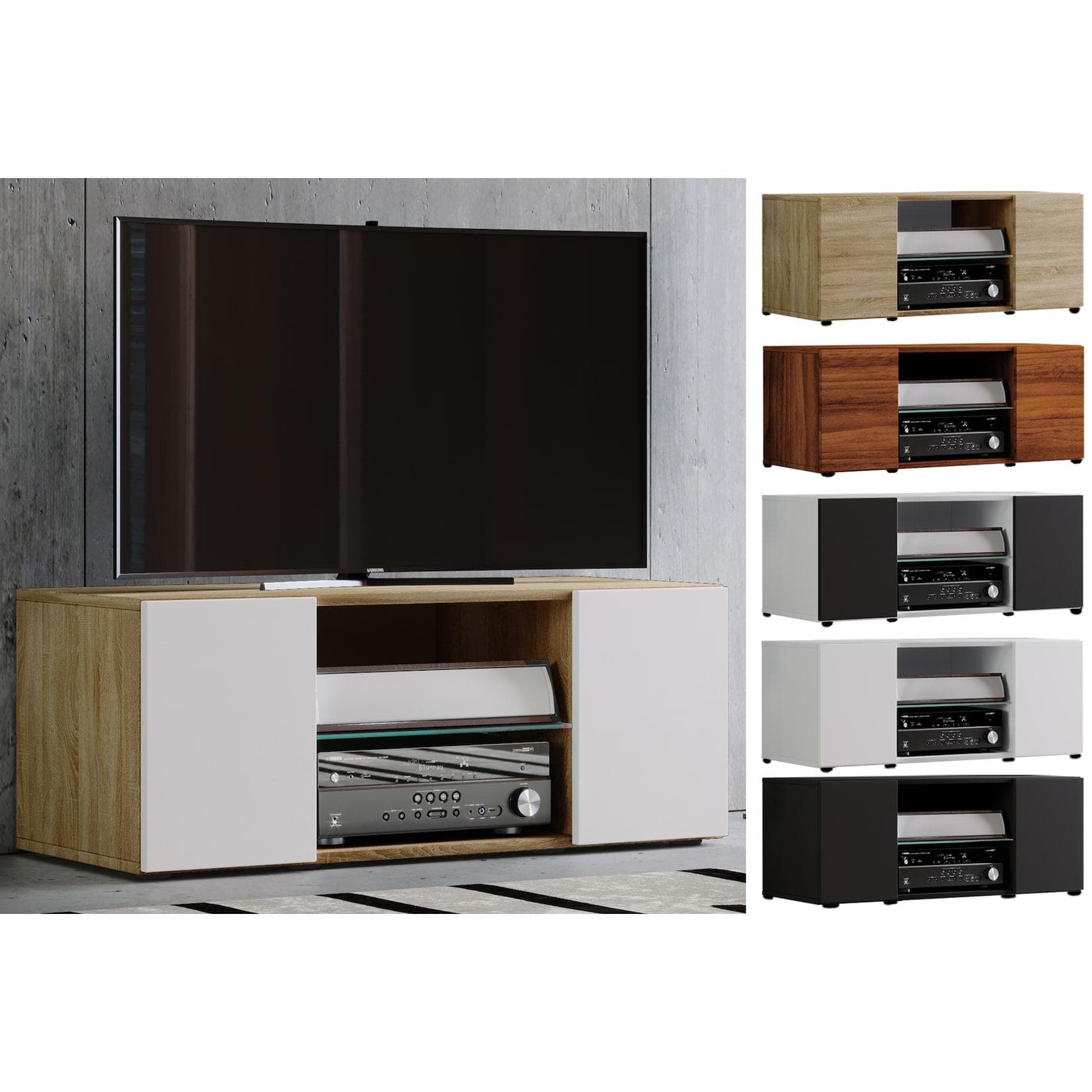 Holz-TV-Möbel - stilvolles Lowboard für den Fernseher