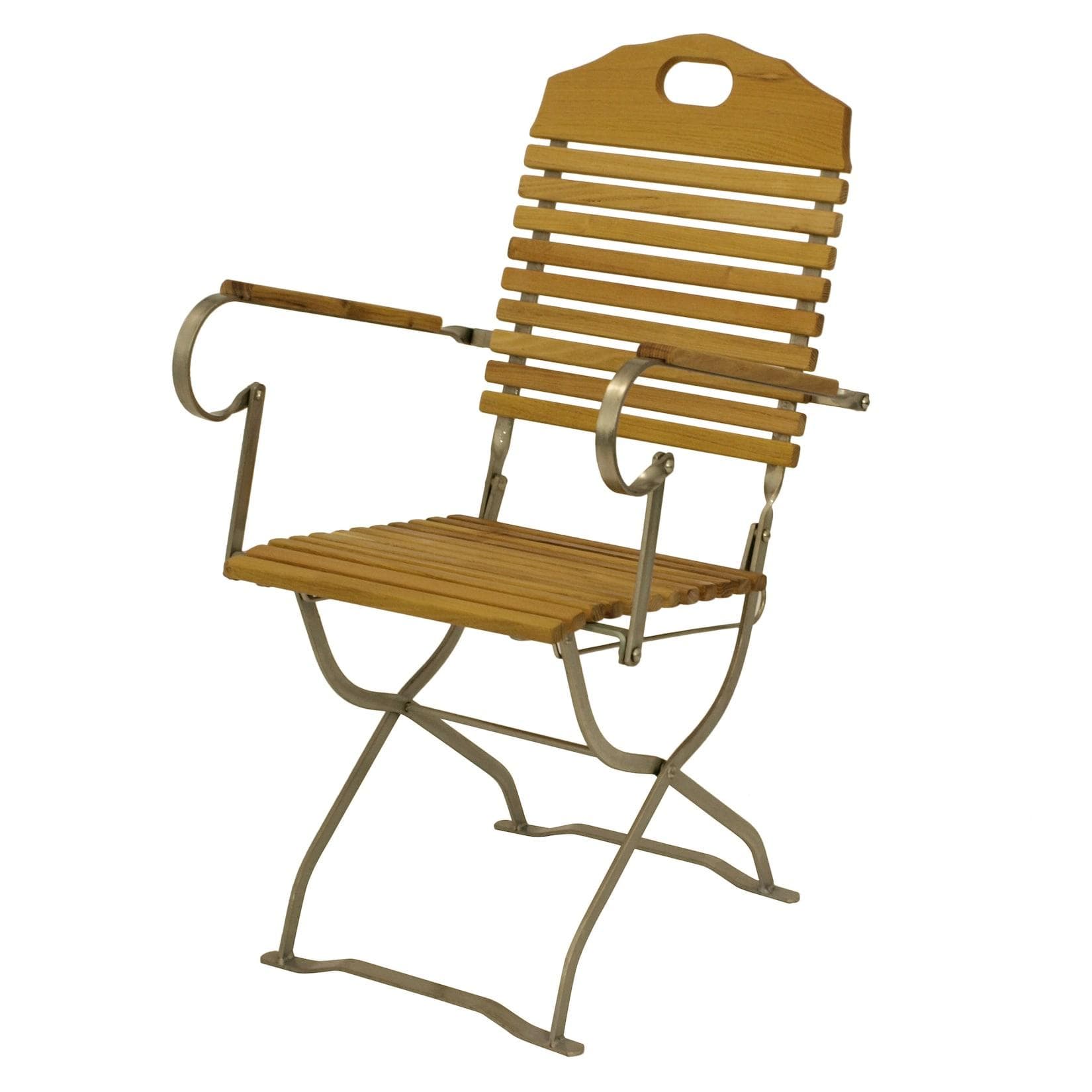 DEGAMO Garten-Essgruppe Bad Tölz - Klappbar, Robinienholz, Flachstahl