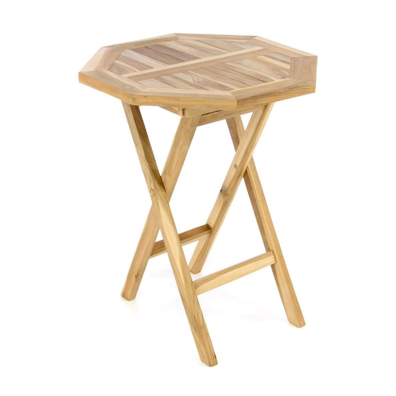 Klappbarer Teak Gartentisch - Natur für Balkon & Terrasse