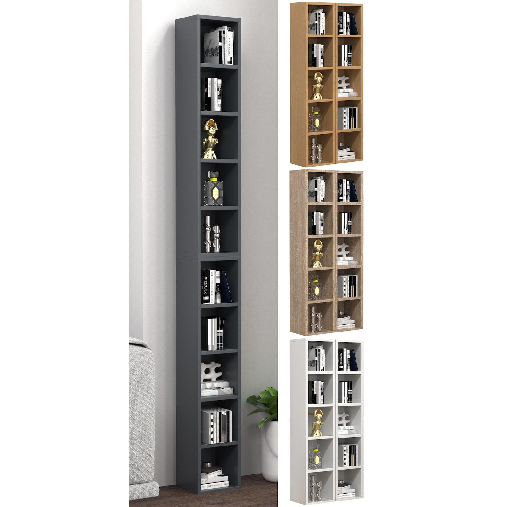 Holz CD/DVD Standregal - Dekorative Aufbewahrung