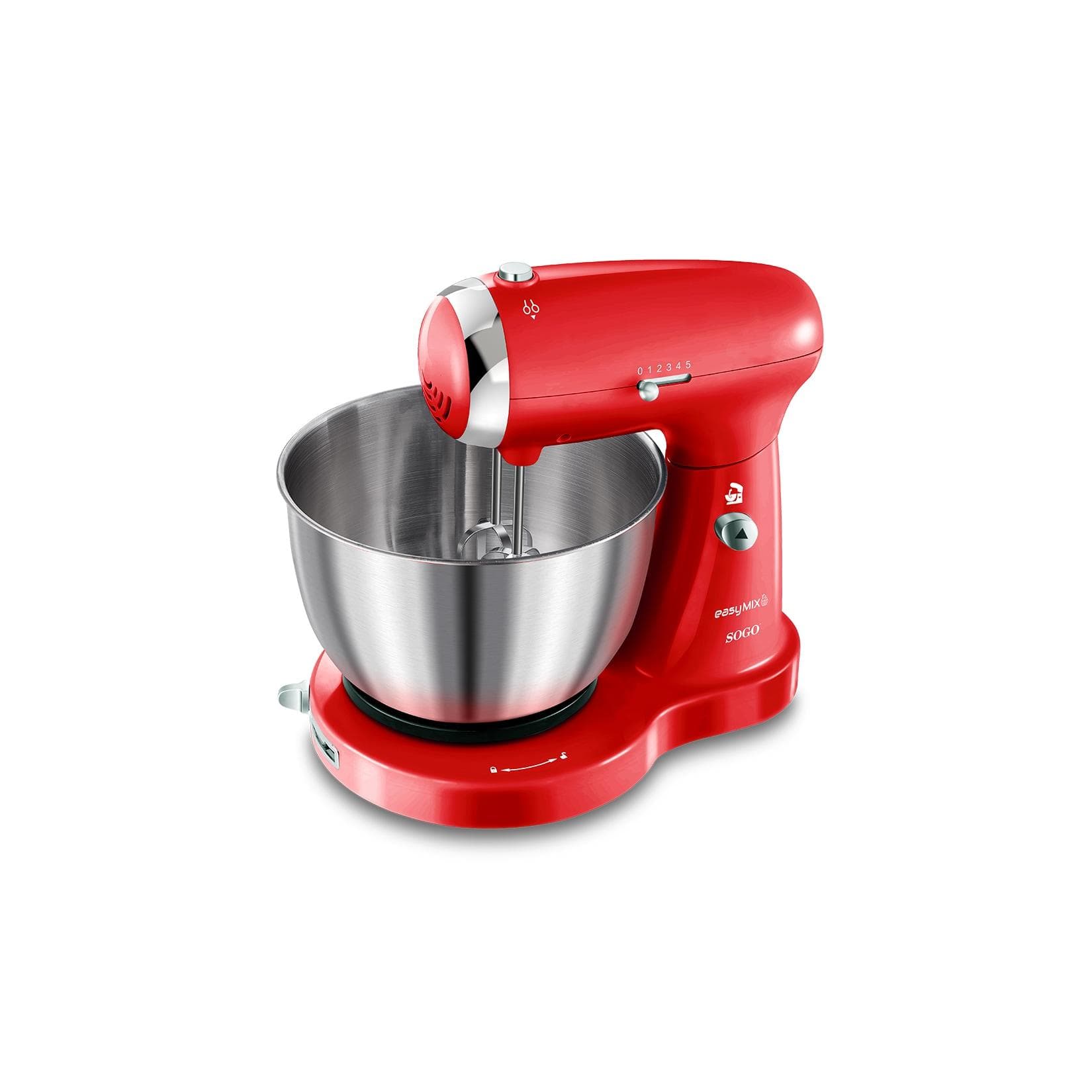 SOGO RETRO Reihe Küchenmaschine beige 3-in-1 Mixer, Rührgerät & Teigmaschine