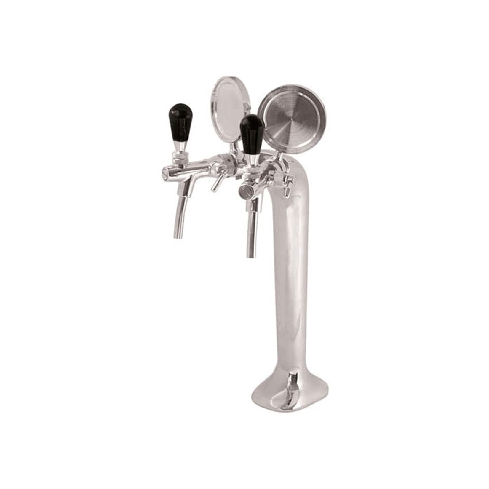 ich-zapfe Schanksäule Chrom 2-leitig Elegant Topp-Qualität