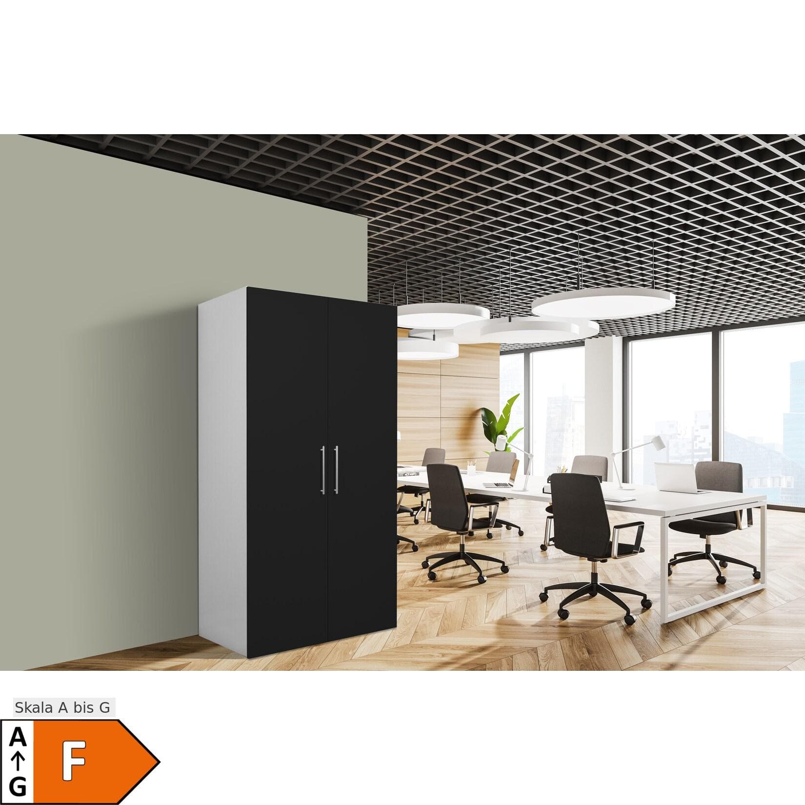 Respekta Schrankküche SKWSCS Weiß Schwarz Glaskeramikkochfeld