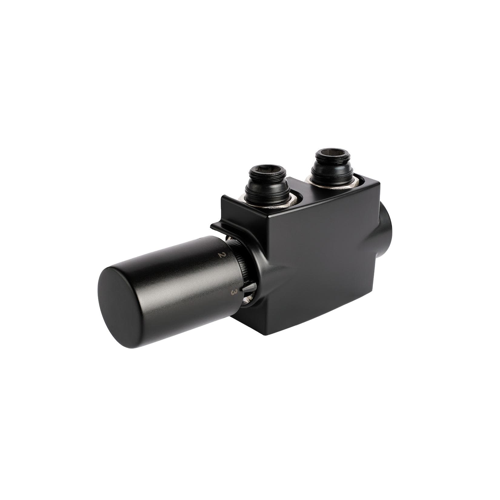 sanicomfort Ventilhahnblock Set Quattro inkl. Thermostat-Kopf RAL 9005