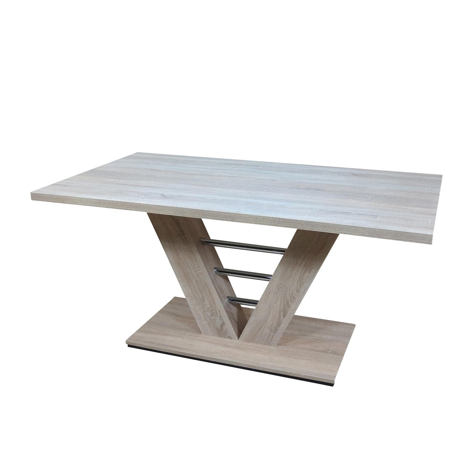 Klassischer Säulentisch aus Holz in Dekorfarben