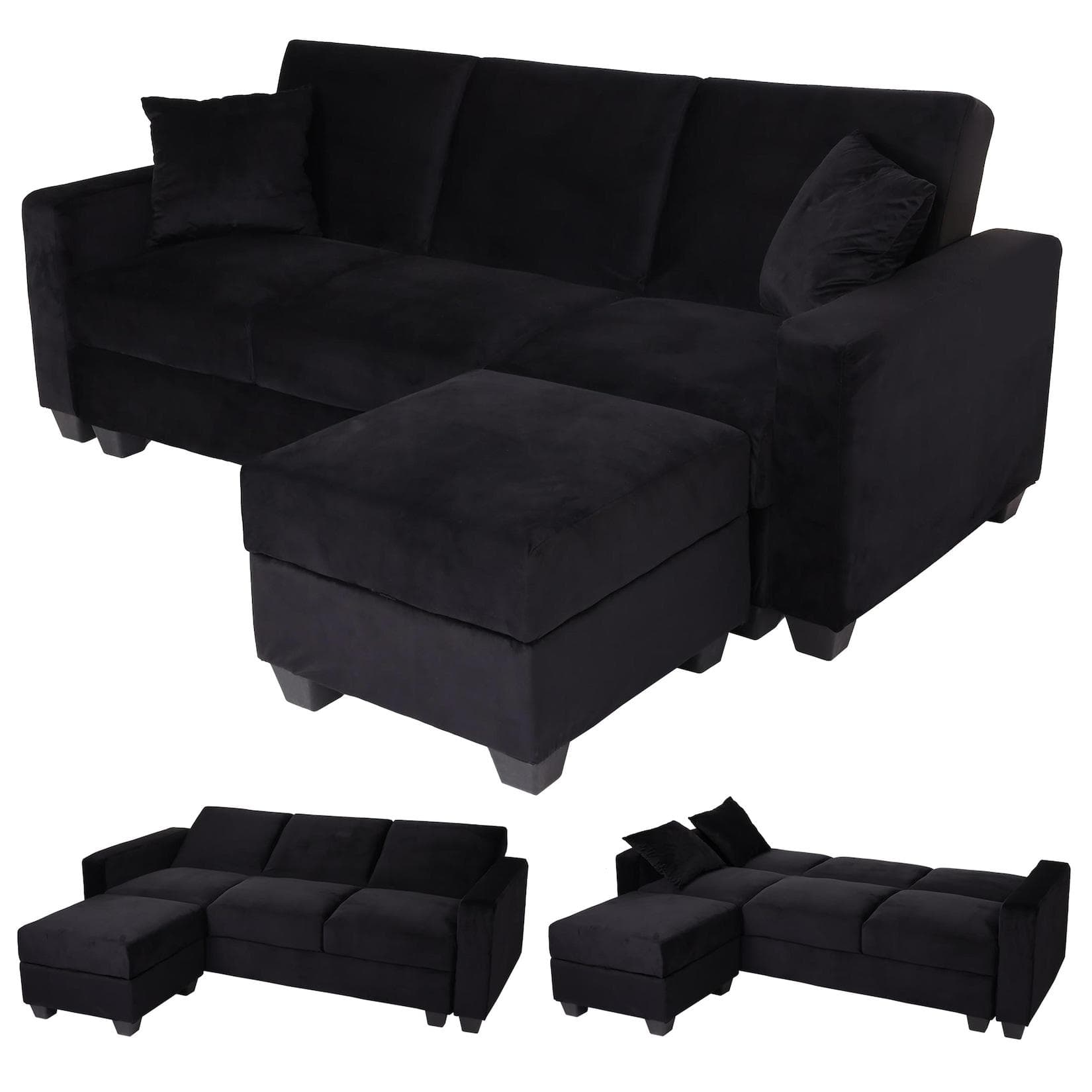 Schlafsofa mit Stauraum und Ottoman