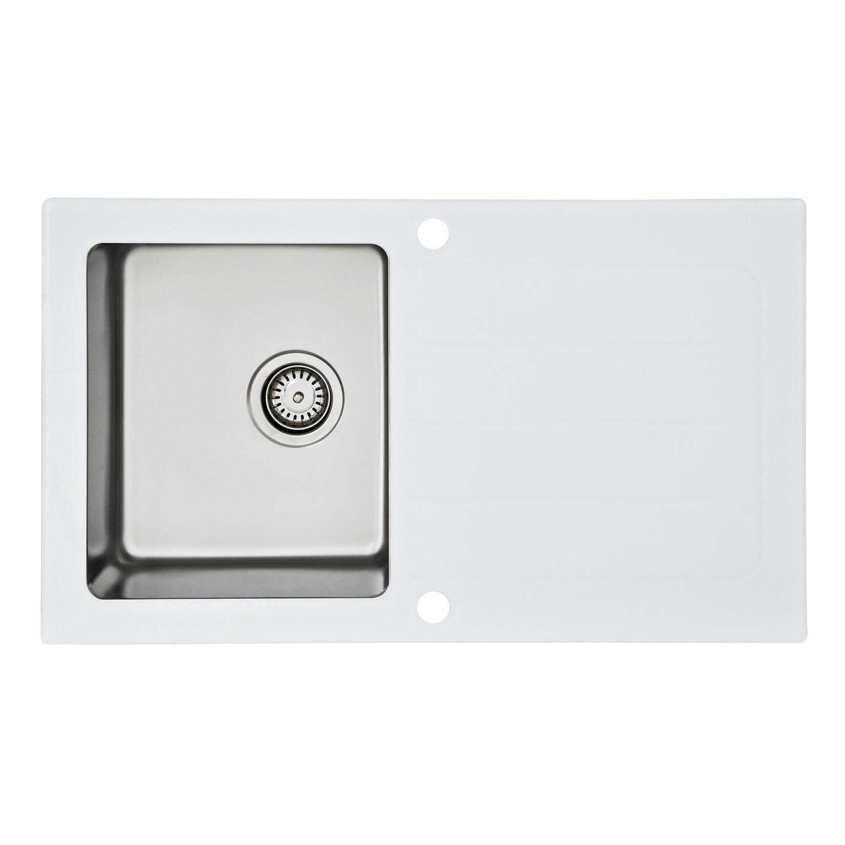 Respekta Einbauspüle New York Rechteckig ESG-Glas 8 mm