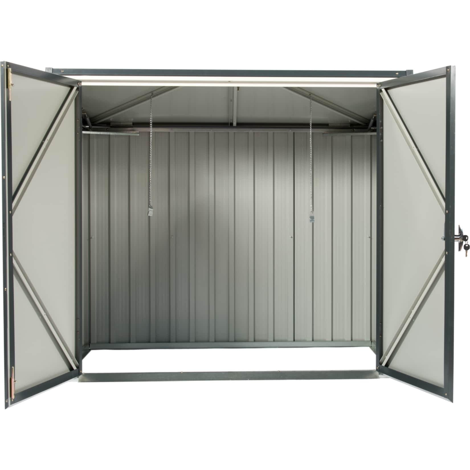 Tepro 171 Mülltonnenbox Anthrazit/Weiß Stahl Aufbewahrungsboxen