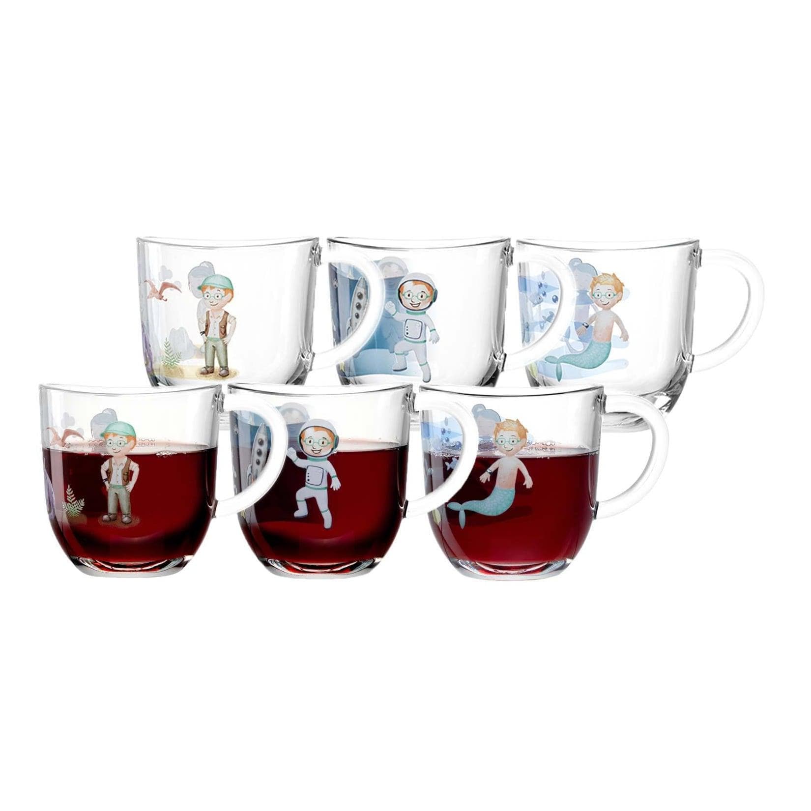 Leonardo Kindertassen Bambini Avventura 6er Set Bunt Glas