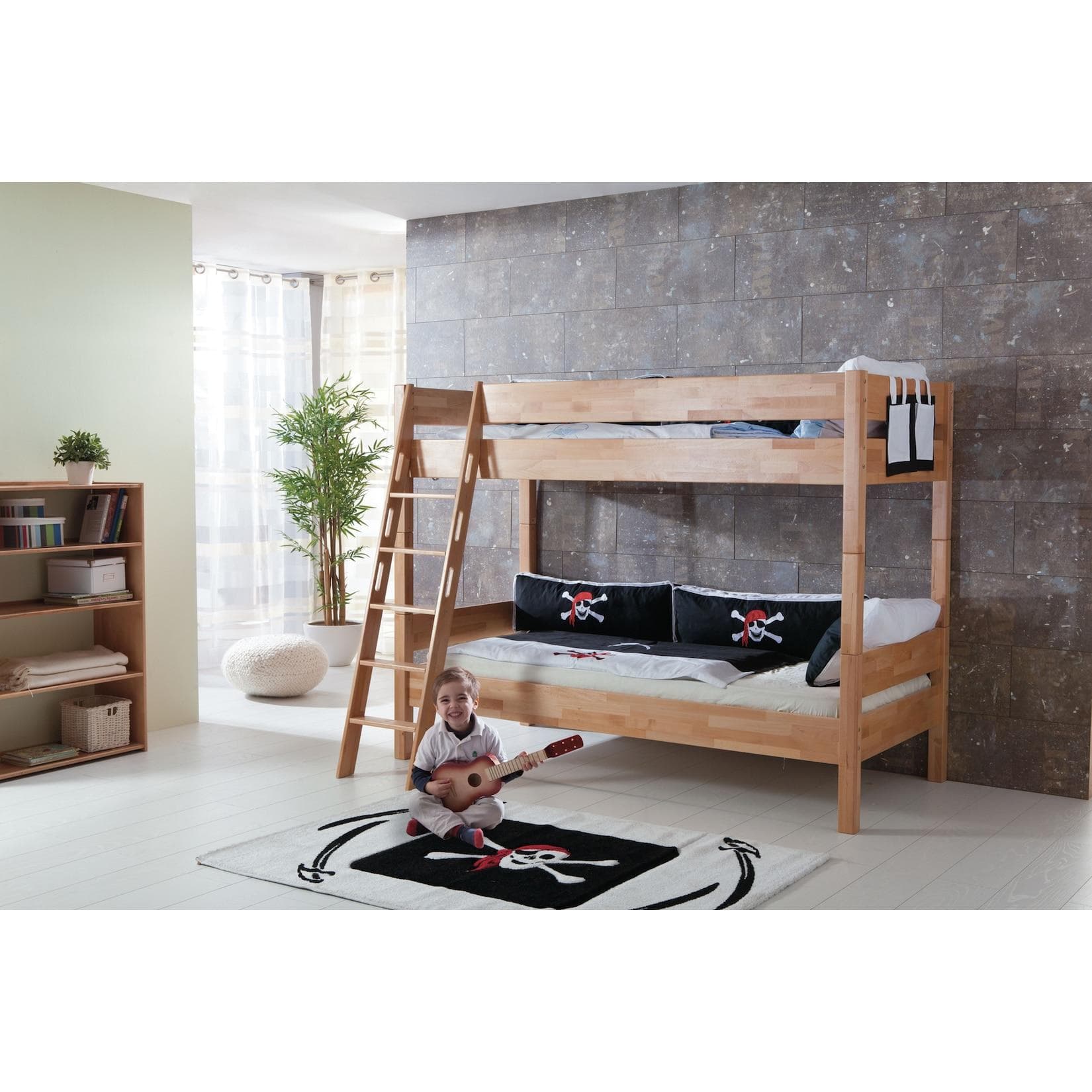 Umbaufbares Etagenbett mit Rollrost