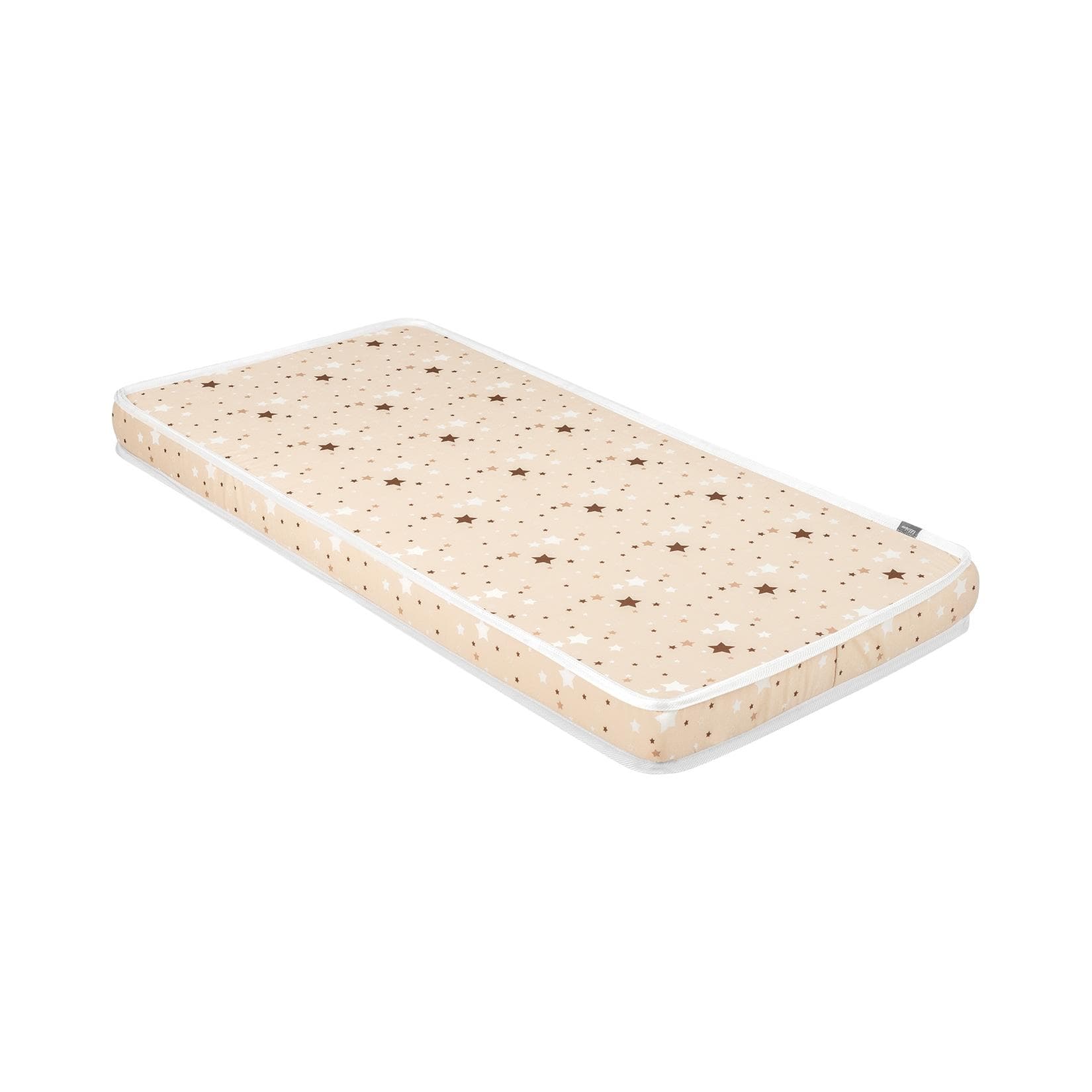 Kikkaboo Babybett Matratze Fantasia Stars 120x60x9 cm Baumwolle Beige