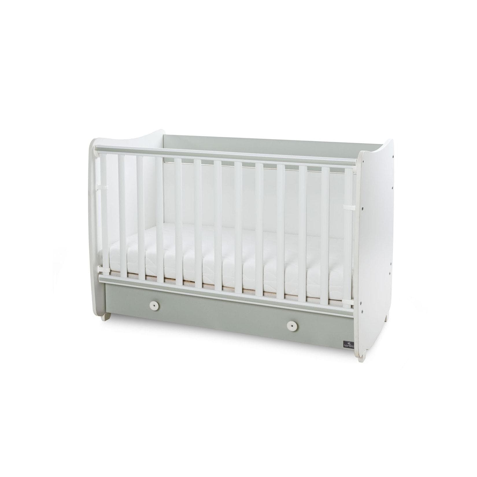 Umbaubares Babybett mit Schaukelfunktion und Schreibtischoberfläche