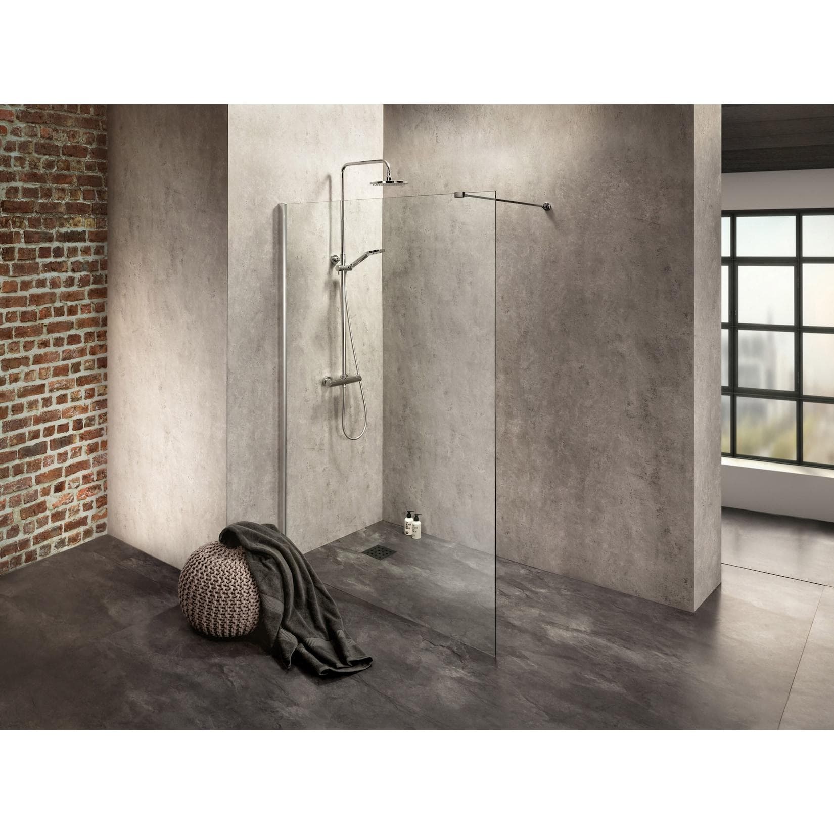 Duschkabine Dusbad Vital 2 Walk In Solo Seitenwand 1125mm