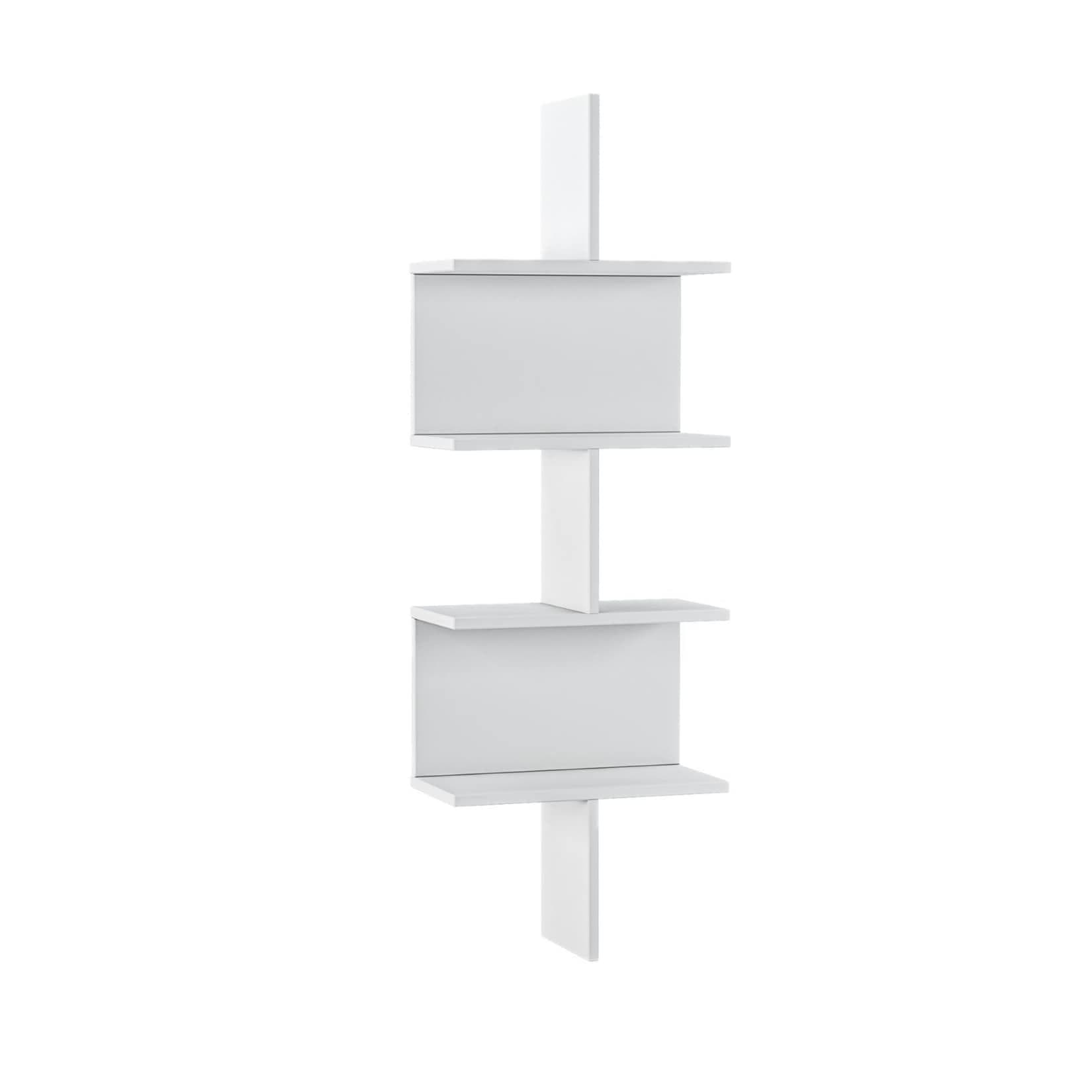 Weißes Wandregal für Bücher - Modernes Design