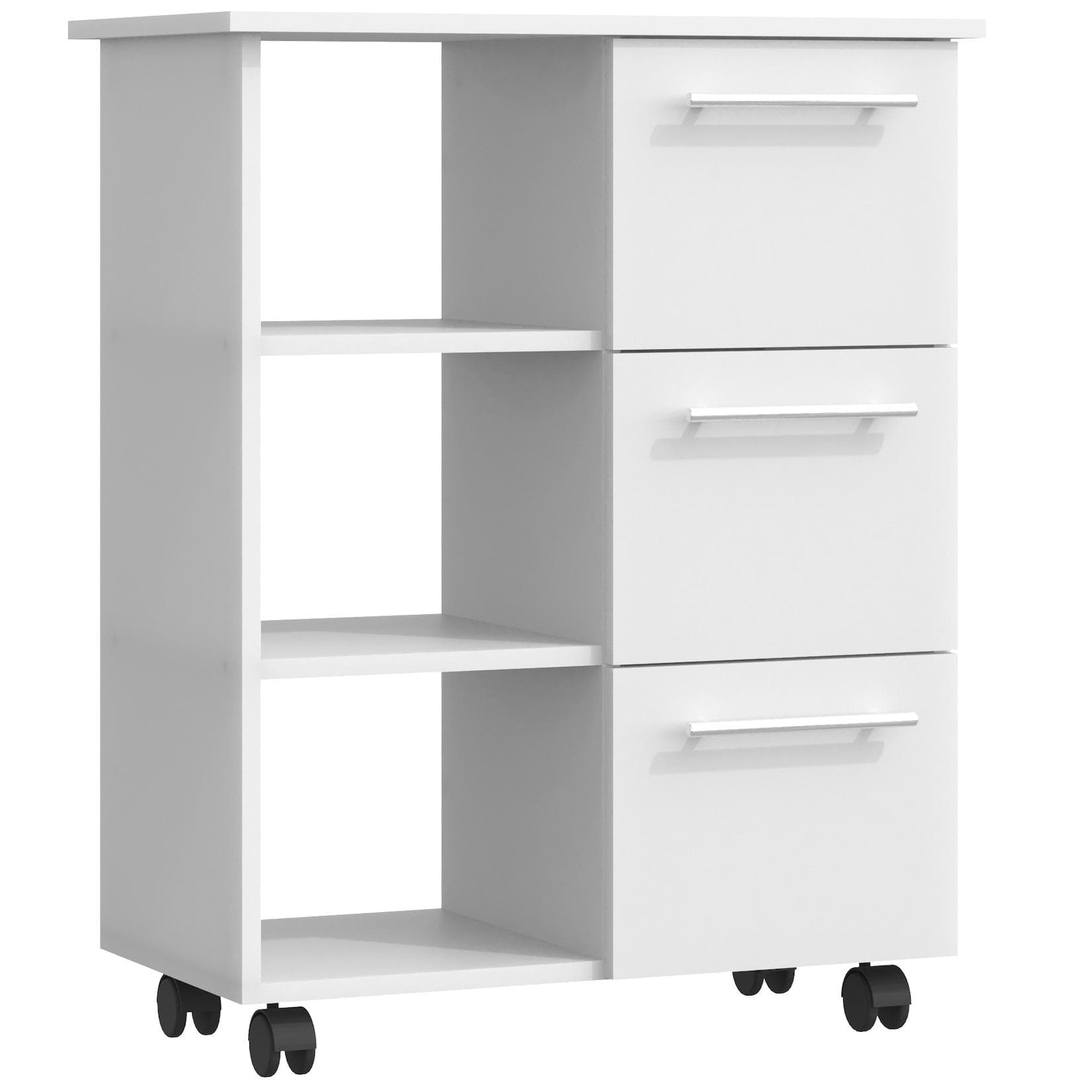 VCM Esilo Küchenwagen: Rollender Servierwagen mit Schubladen & Fächern