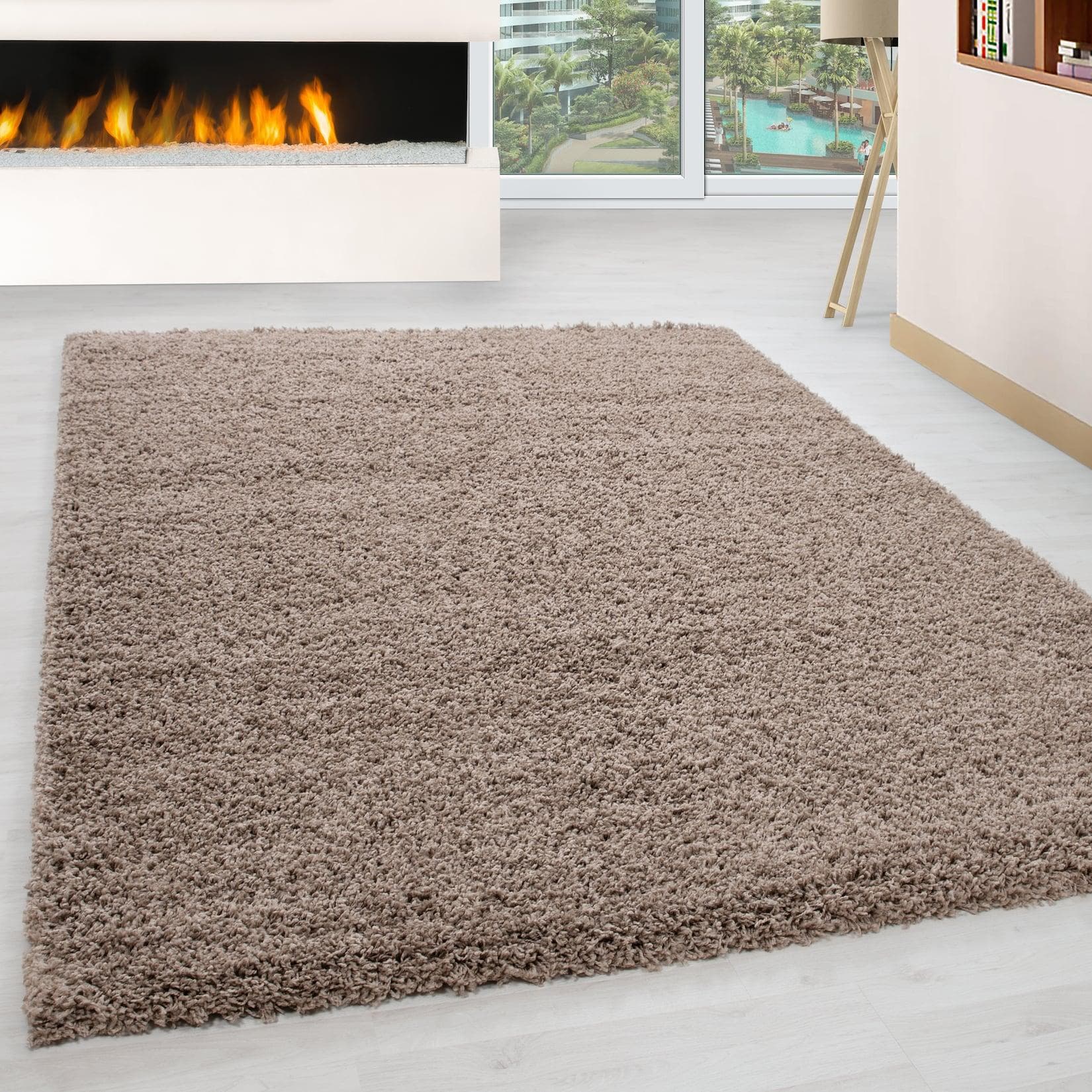 Ayyildiz Hochflor Teppich Shaggy Flokati Beige