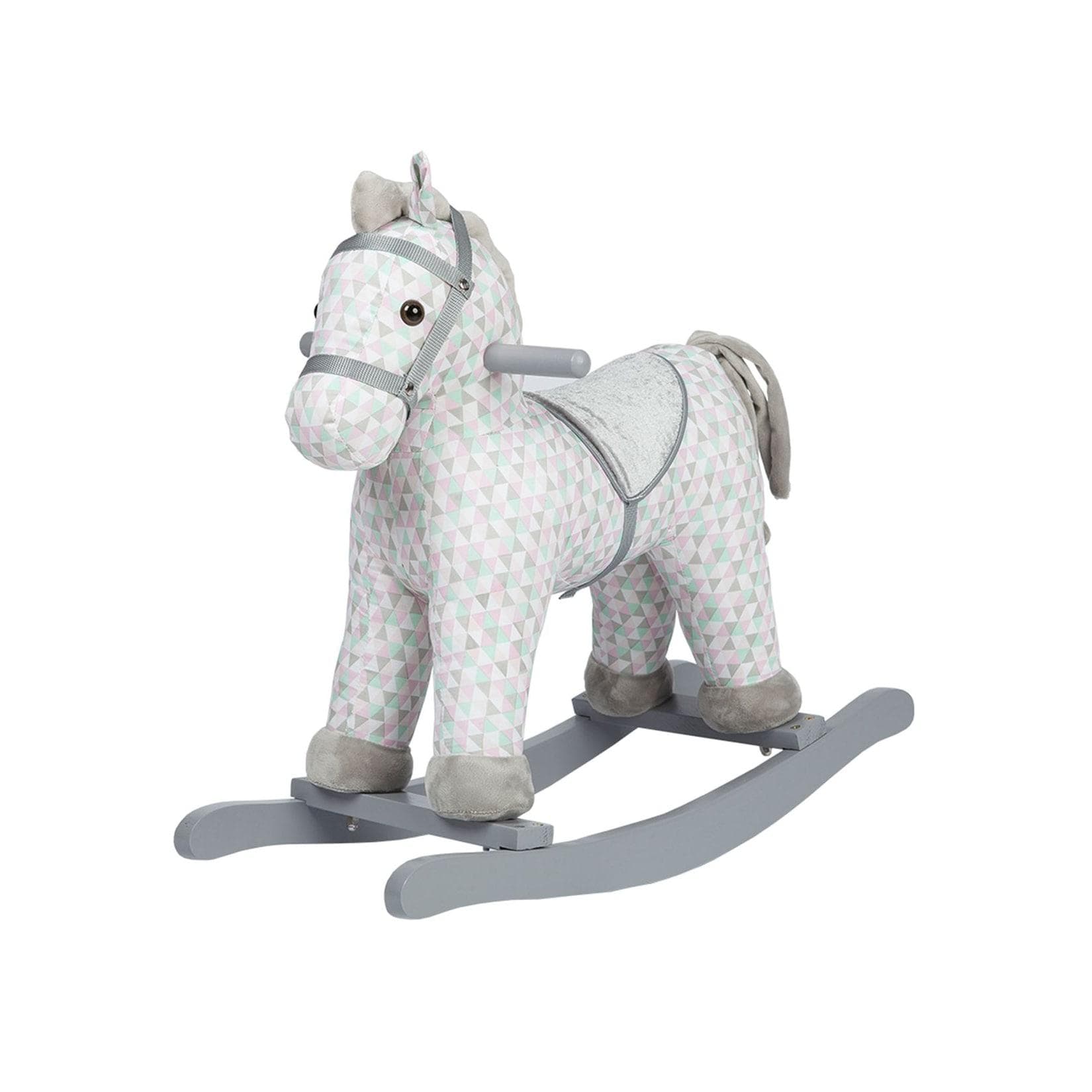 Kikkaboo Plüsch Schaukelpferd mit Sound weiß
