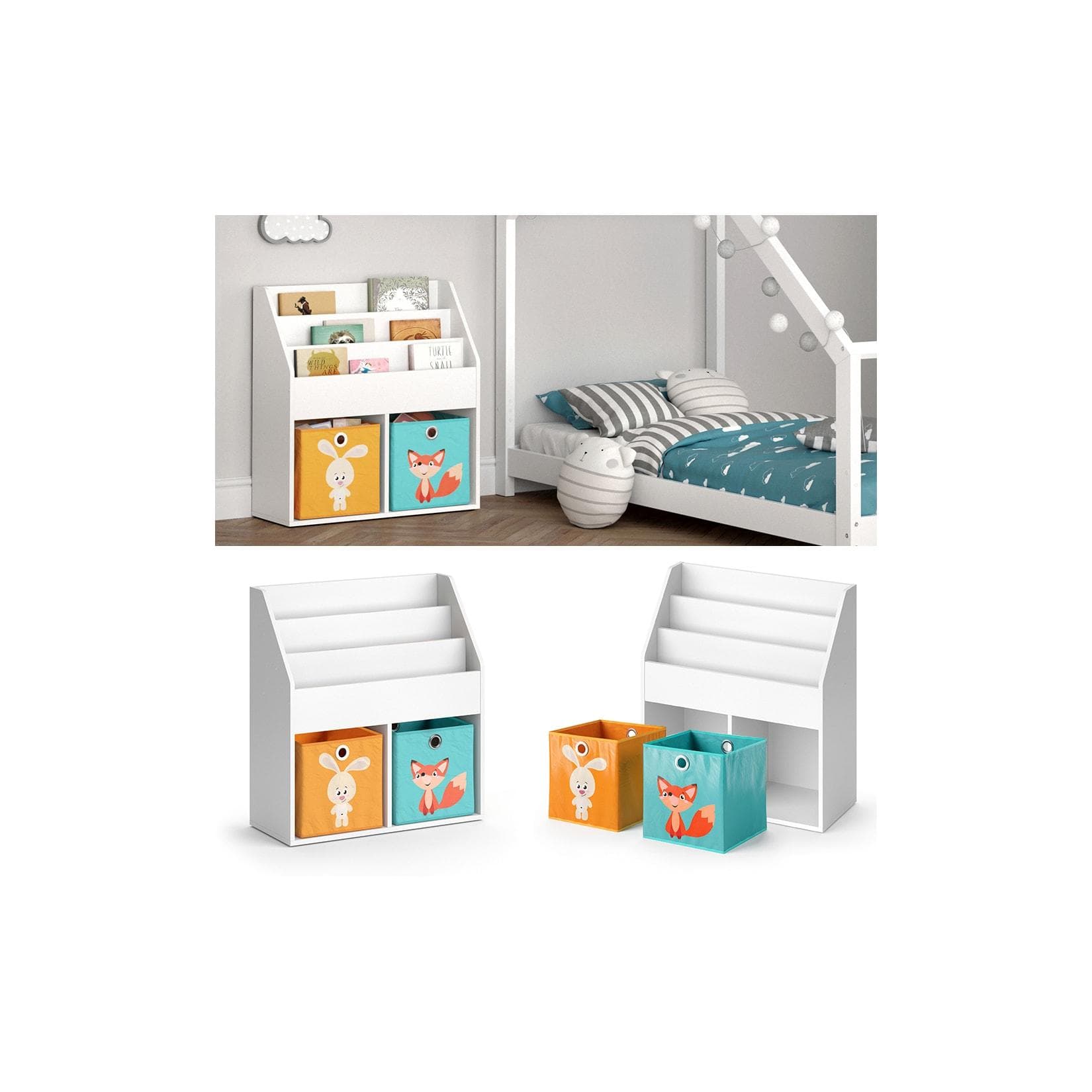 Vicco Bücherregal Luigi Weiß Kinderzimmer S0N0O0LU