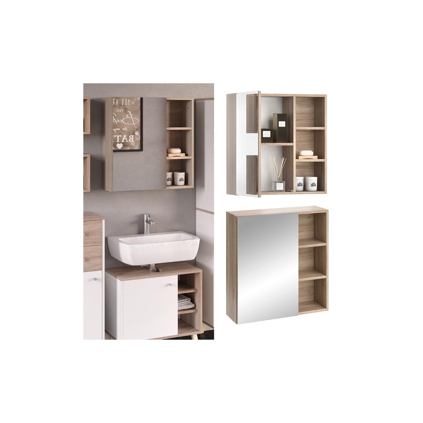 Spiegelschrank Sonoma - Stilvolles Badmöbel mit viel Stauraum