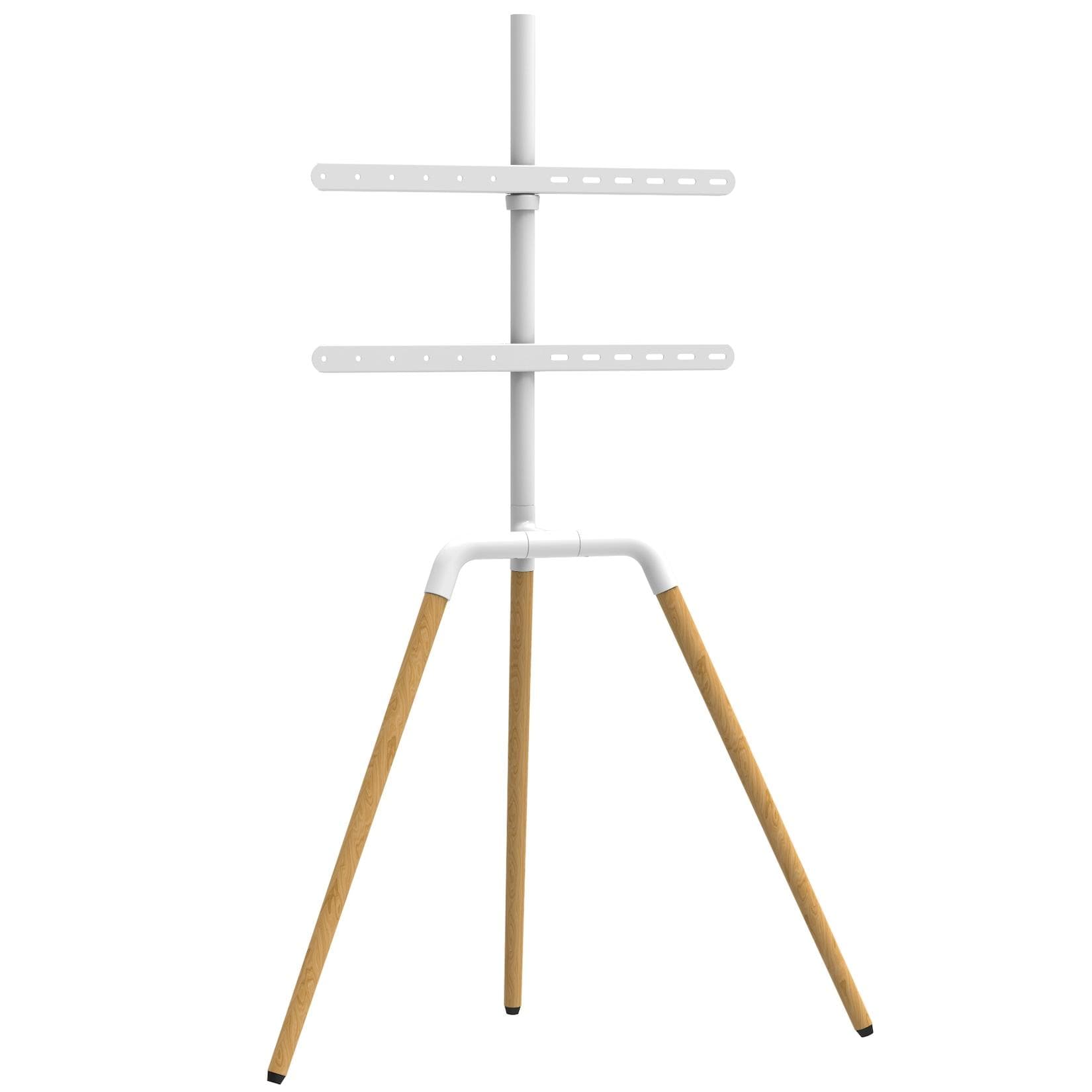 TV Standhalter Buche Weiß - VESA 600x400 für 45-65 Zoll